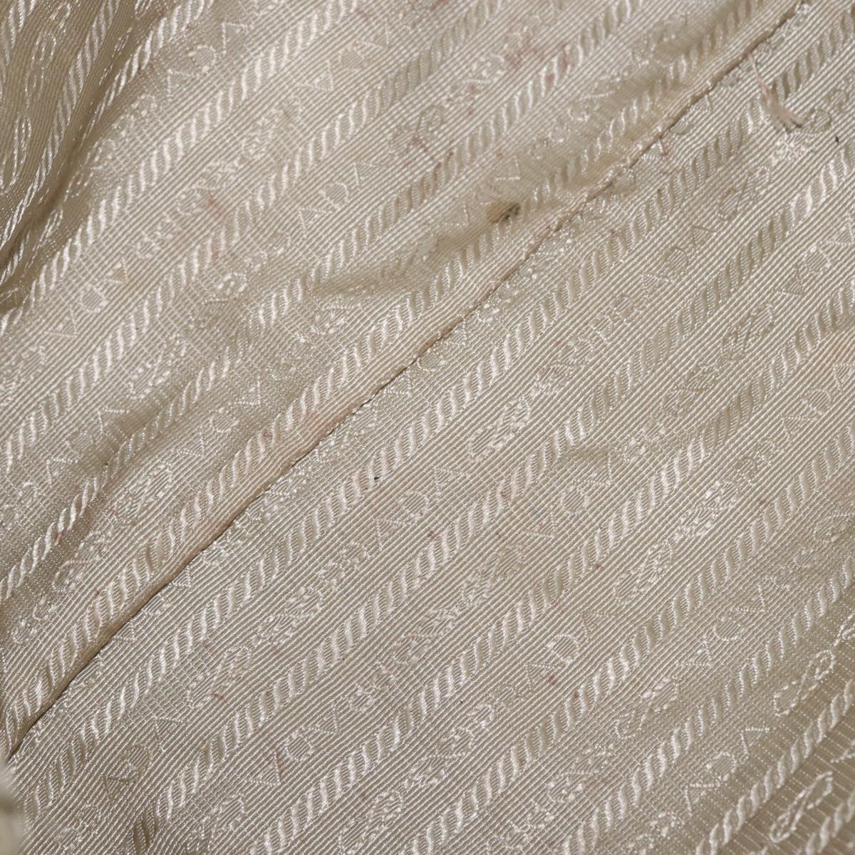 PRADA Hand Bag Nylon Blue Silver Auth mr2051