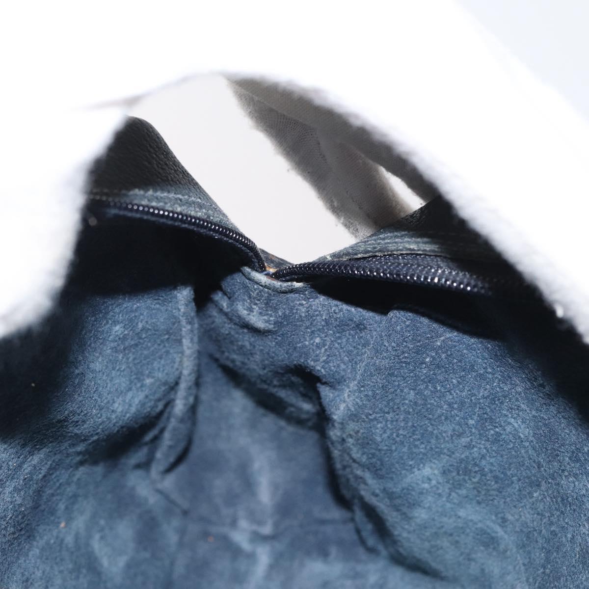 GUCCI GG Supreme Sherry Line Shoulder Bag PVC Navy Gold 120 02 004 Auth mr2064