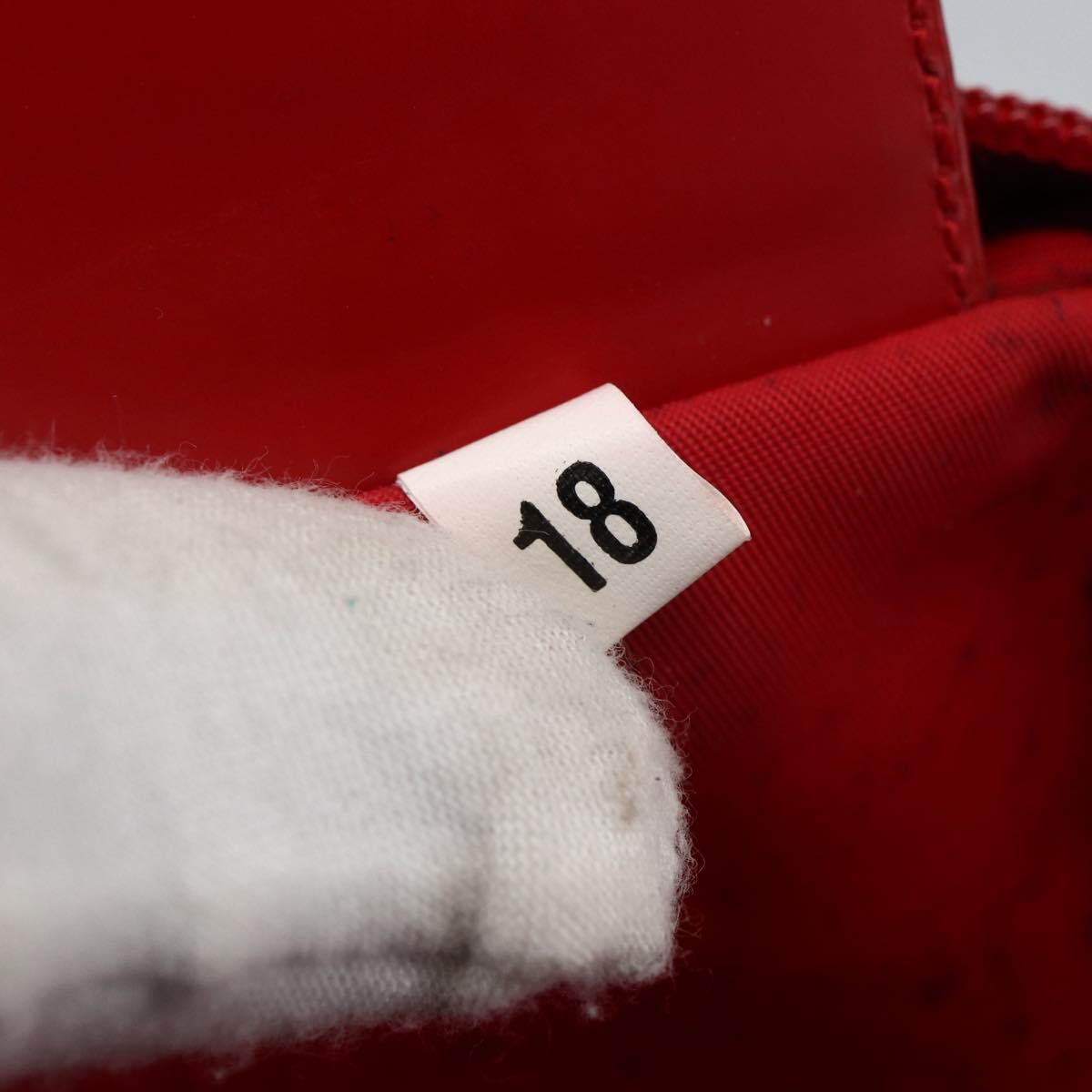 PRADA Shoulder Bag Nylon Red Silver Auth mr2077