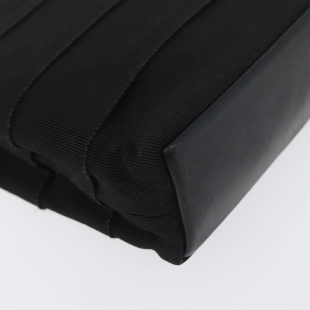 Salvatore Ferragamo Vala Hand Bag Canvas Black Gold Auth mr2078