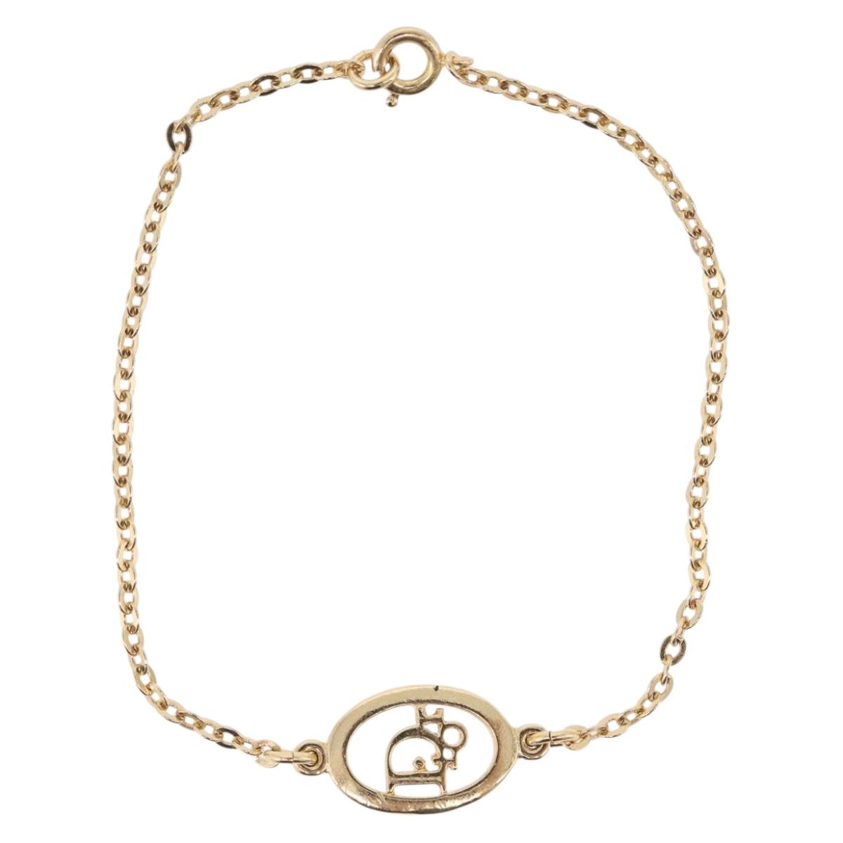 Christian Dior Bracelet metal Gold Auth mr2098