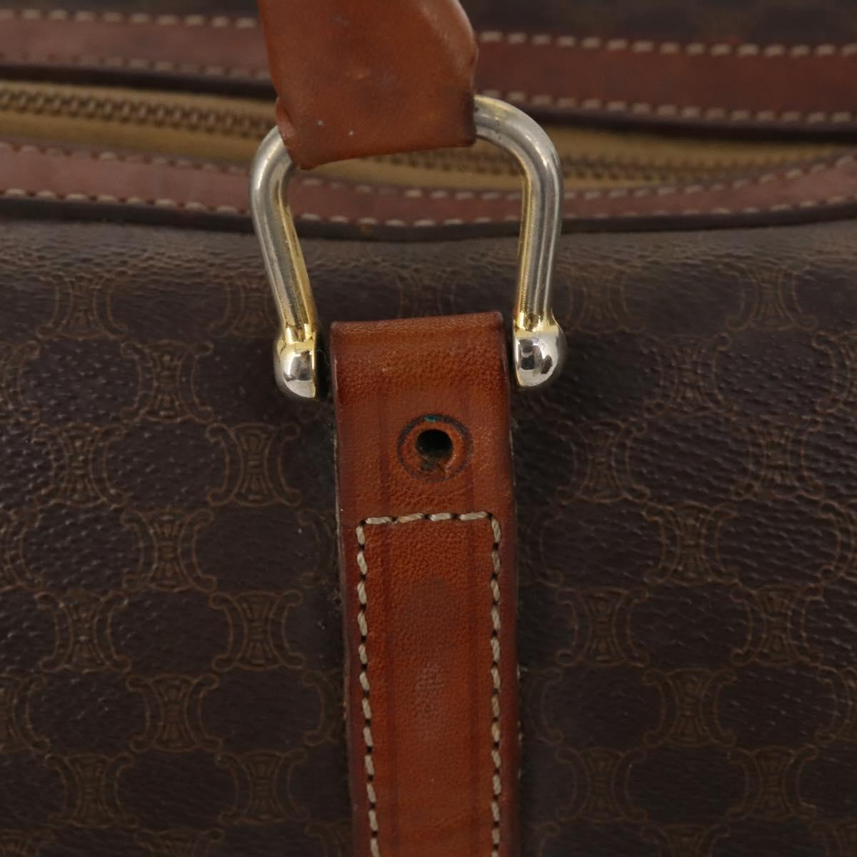 CELINE Macadam Canvas Hand Bag PVC Leather 4 Set Brown Auth mr2100