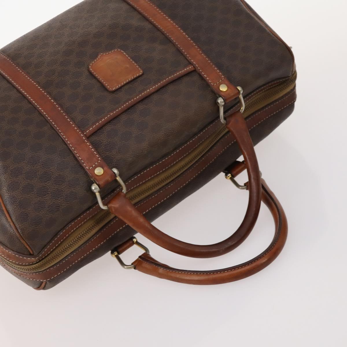 CELINE Macadam Canvas Hand Bag PVC Leather 4 Set Brown Auth mr2100