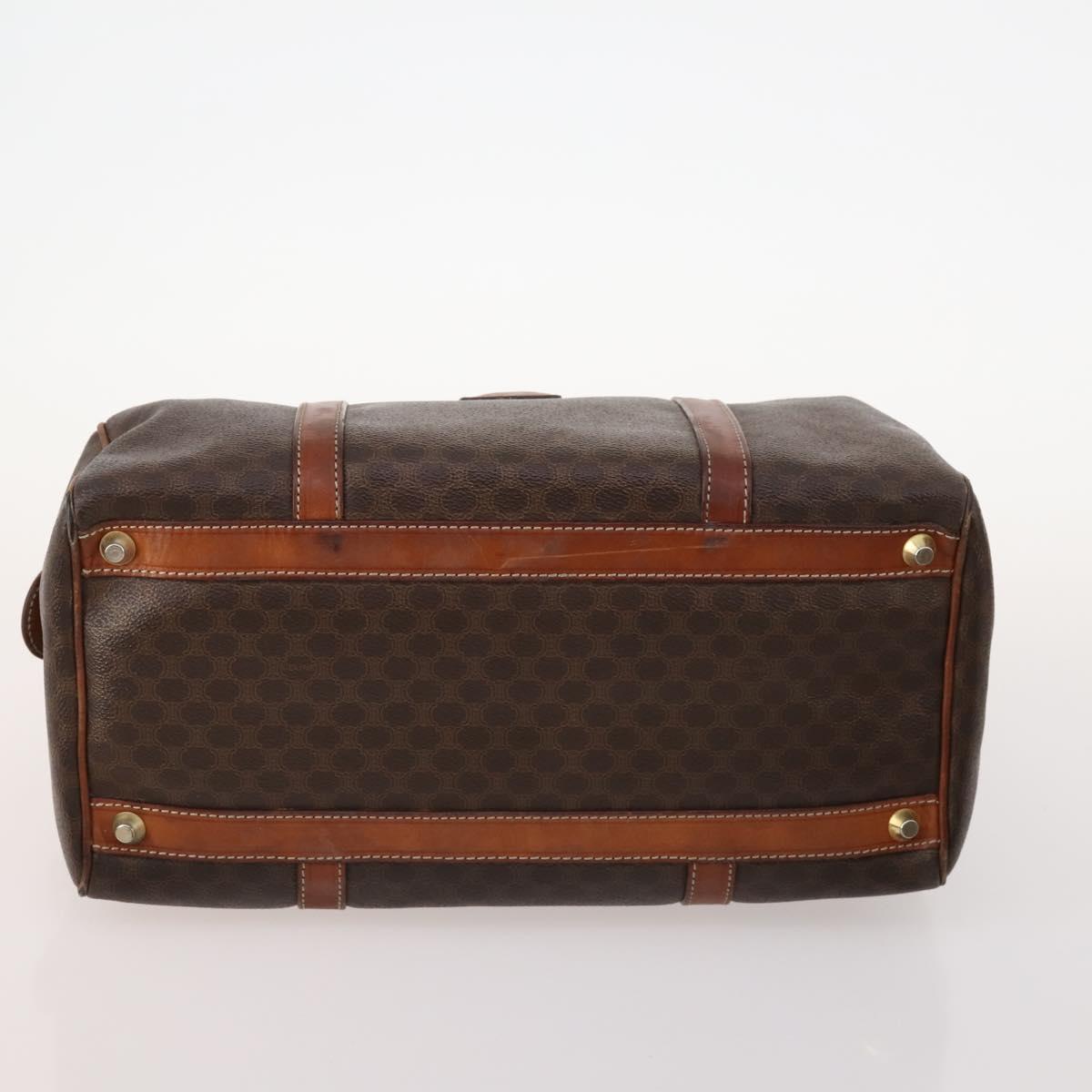 CELINE Macadam Canvas Hand Bag PVC Leather 4 Set Brown Auth mr2100