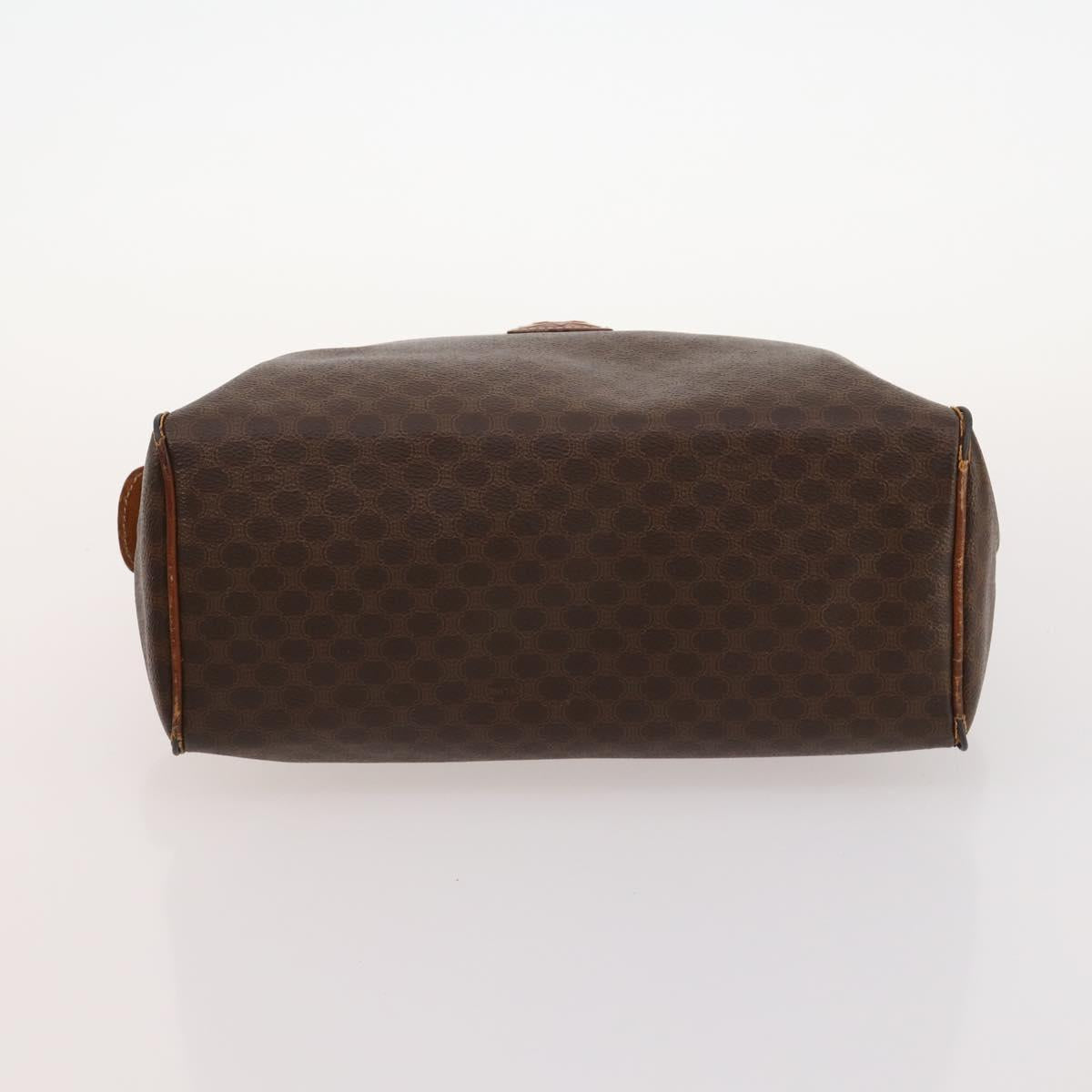 CELINE Macadam Canvas Hand Bag PVC Leather 4 Set Brown Auth mr2100