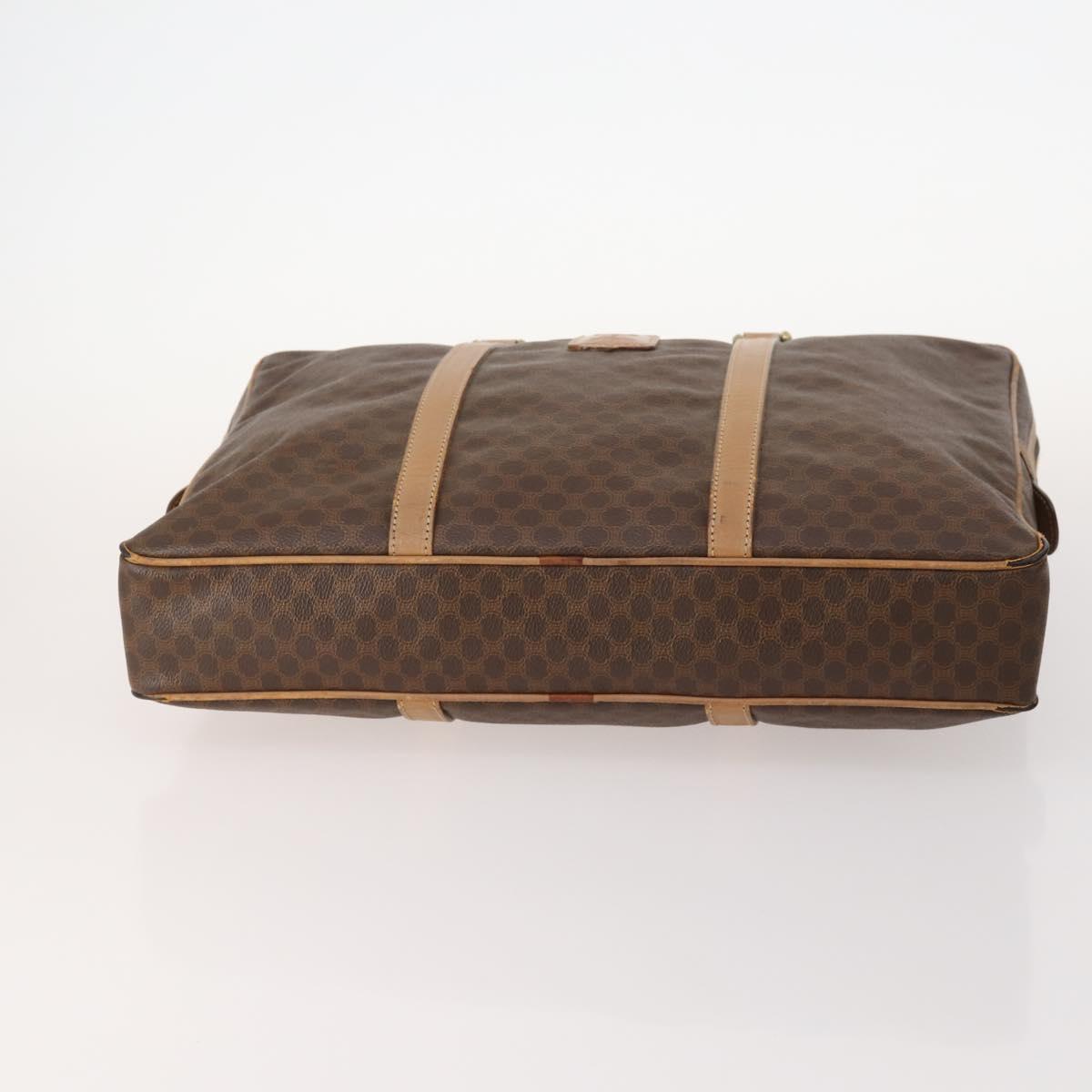 CELINE Macadam Canvas Hand Bag PVC Leather 4 Set Brown Auth mr2100