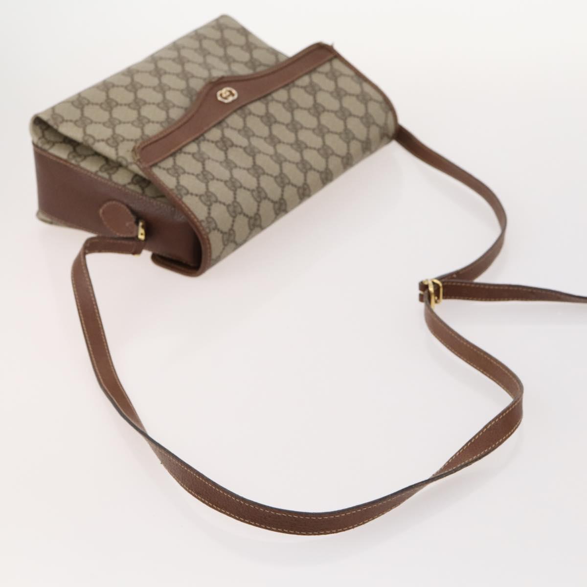 GUCCI GG Canvas Micro GG Supreme Bag PVC 4 Set Beige Brown black Auth mr2102