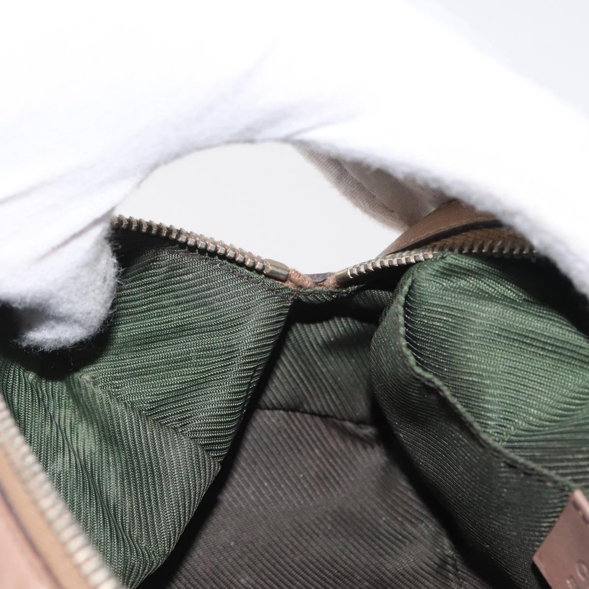 GUCCI GG Canvas Sherry Line Pouch Beige Gold 256636 Auth mr2104