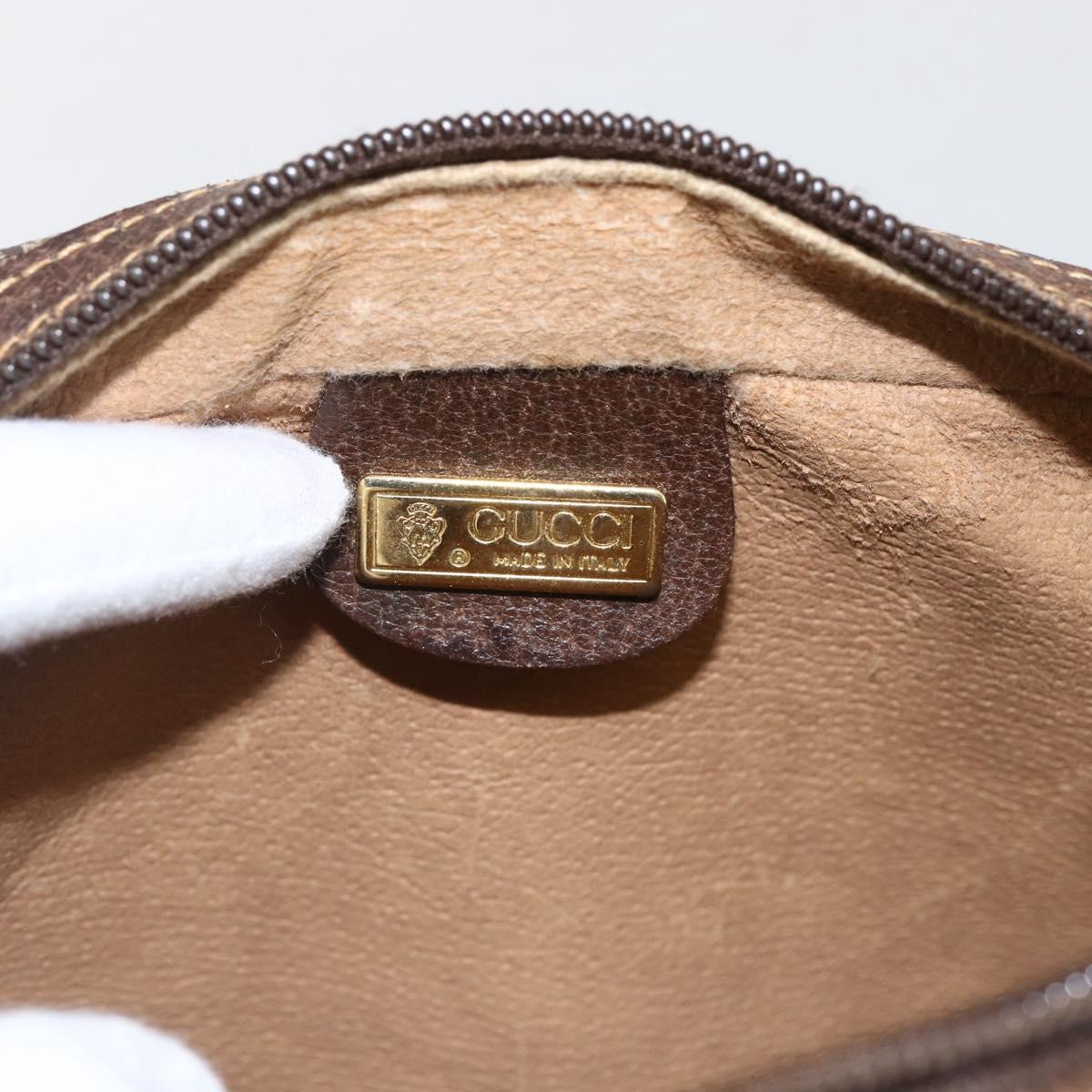 GUCCI GG Supreme Clutch Bag PVC Beige Gold 014 89 0094 Auth mr2105