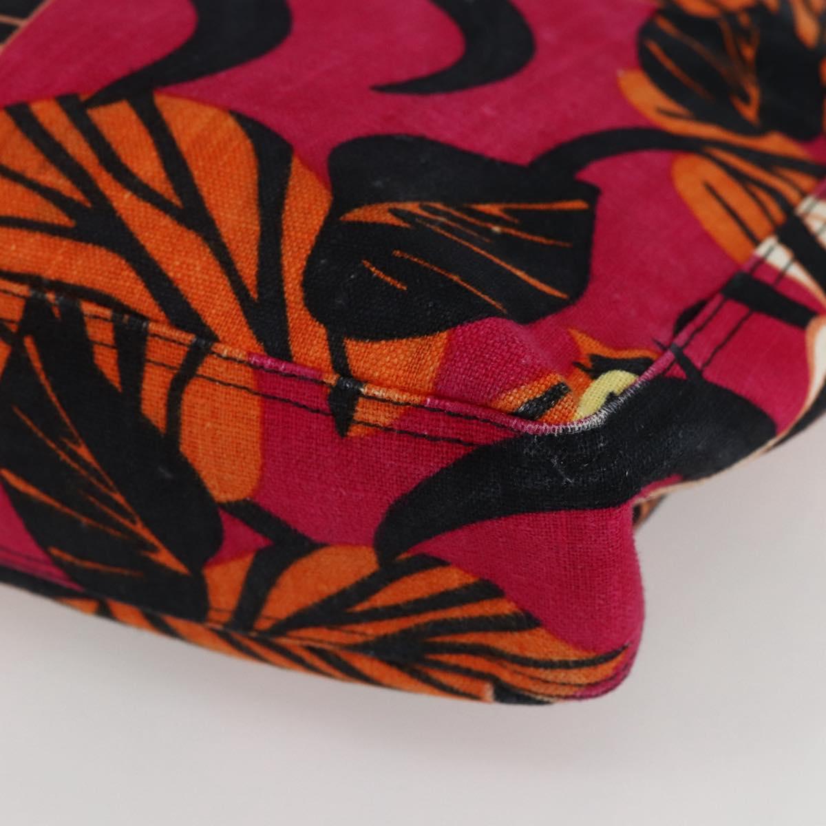 GIVENCHY Tote Bag Canvas Multicolor Gold Auth mr2117