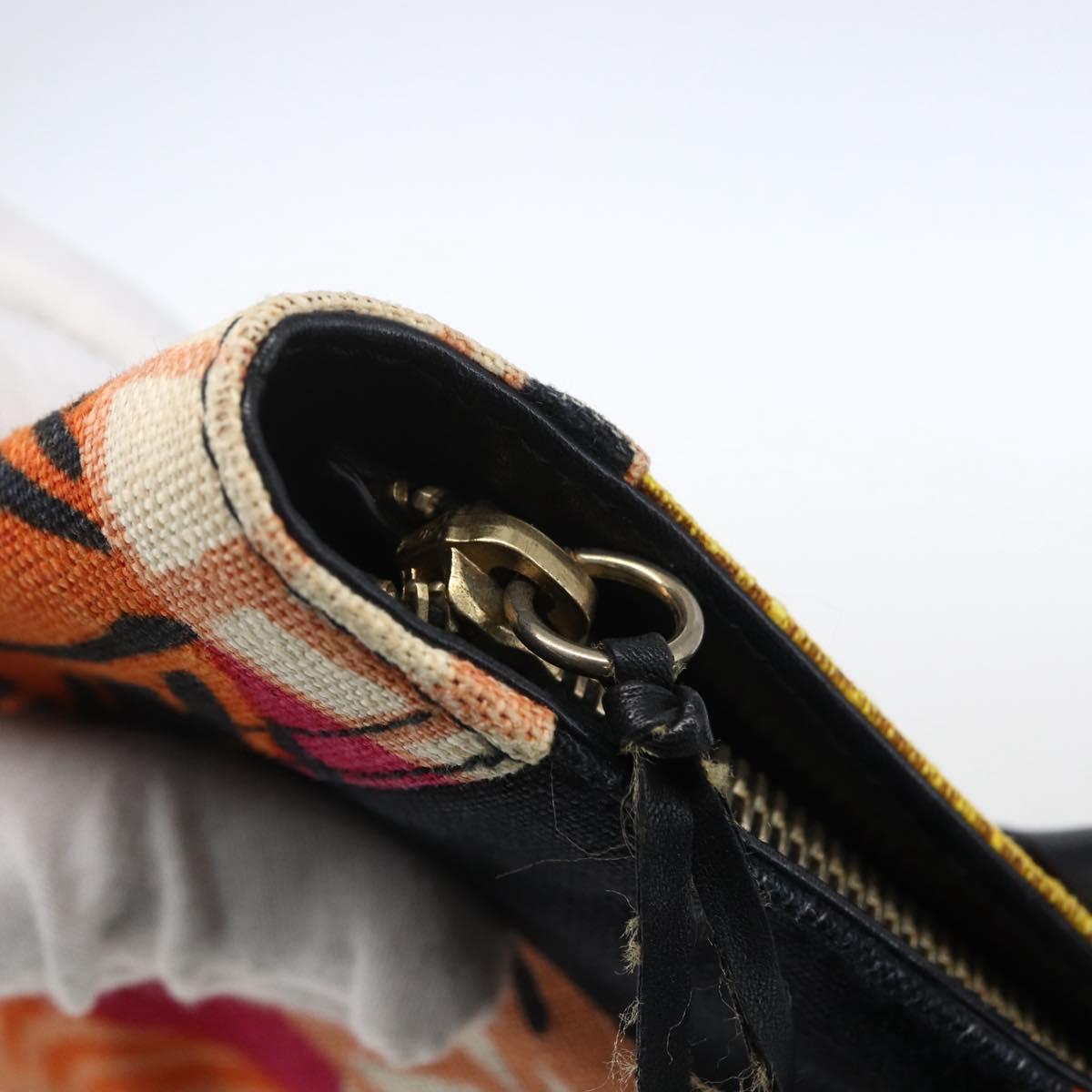 GIVENCHY Tote Bag Canvas Multicolor Gold Auth mr2117