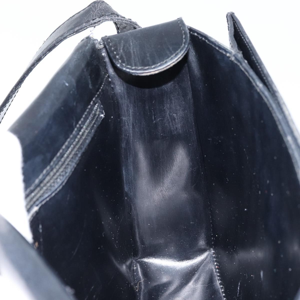 CELINE Shoulder Bag Leather Black Gold Auth mr2124A