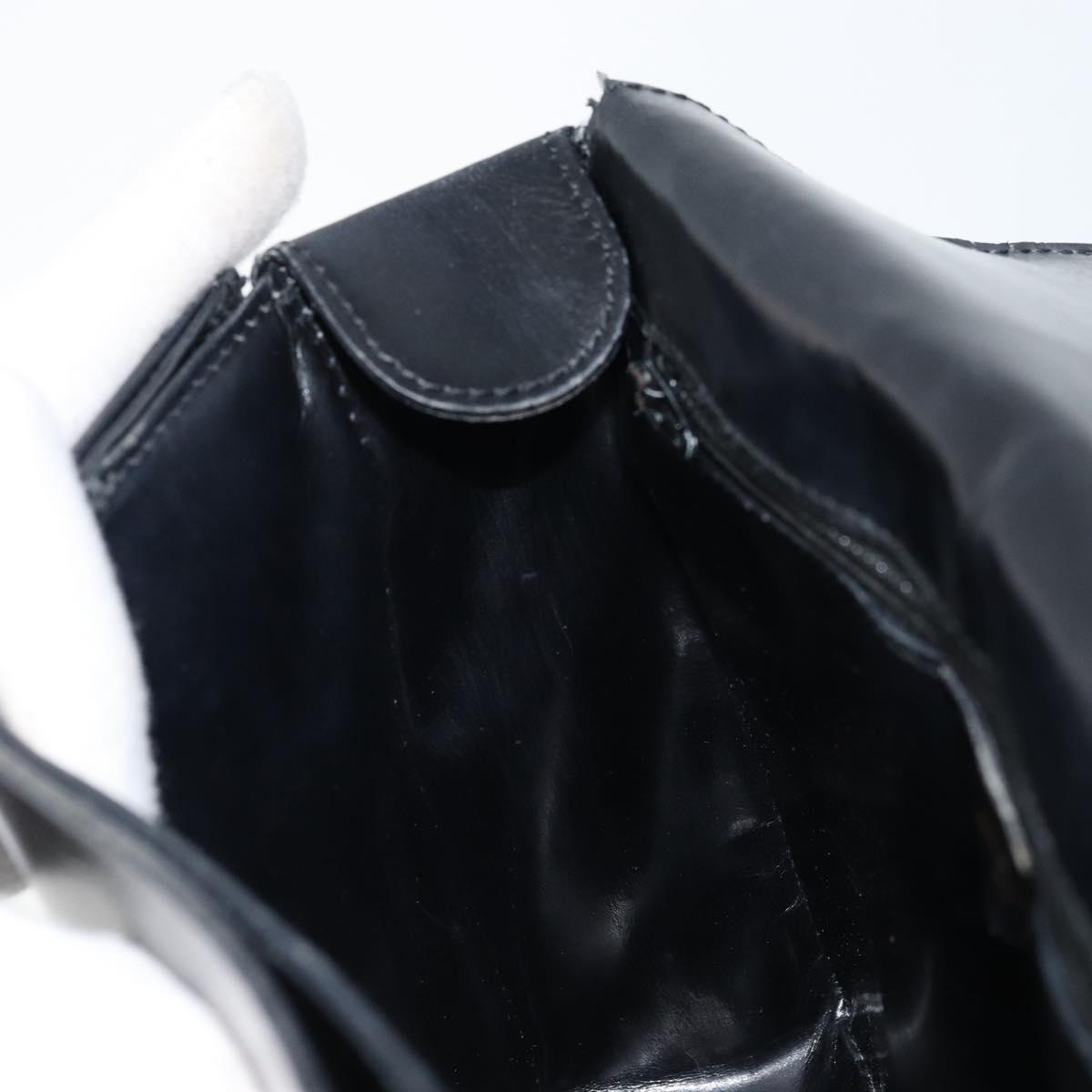 CELINE Shoulder Bag Leather Black Gold Auth mr2124A