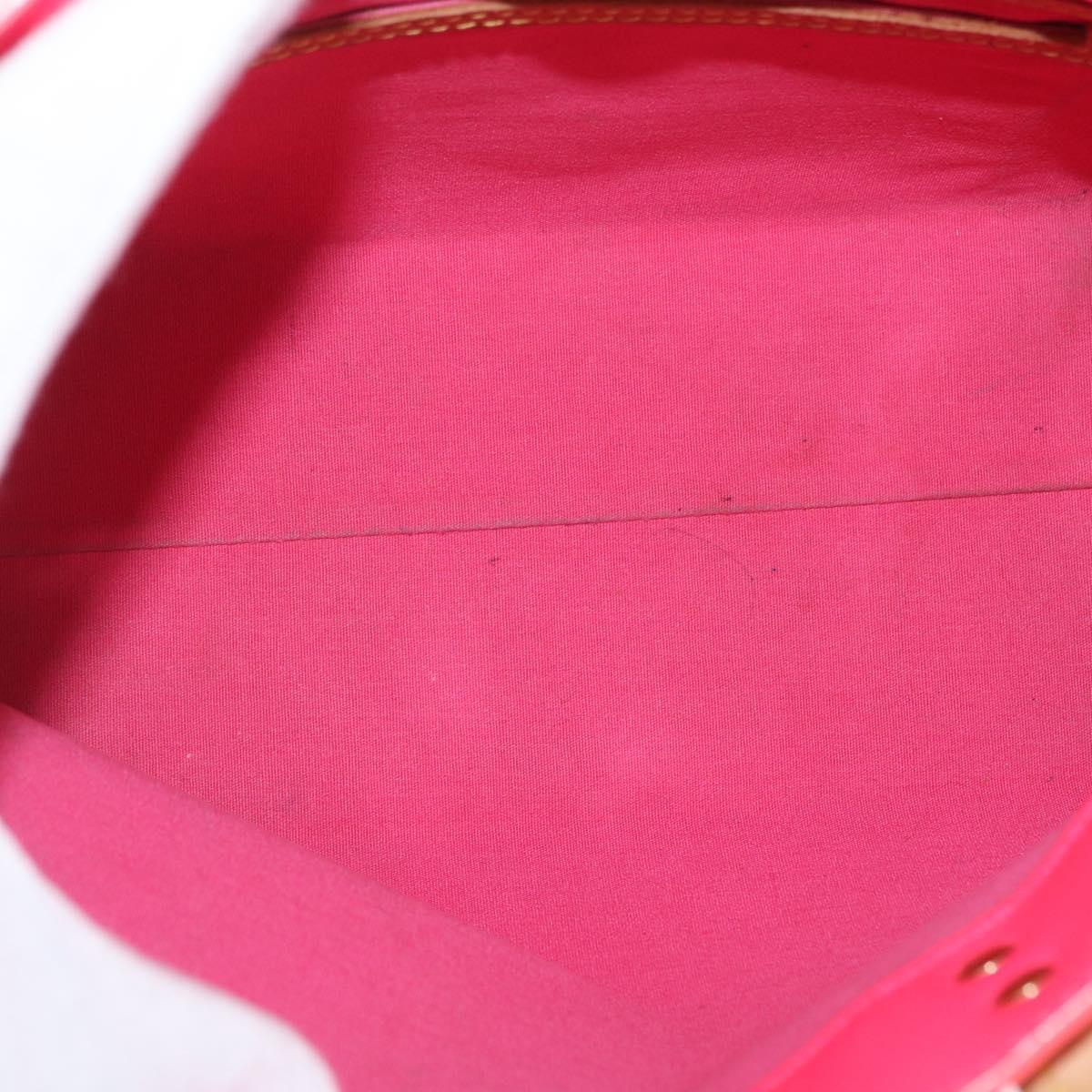 LOUIS VUITTON Monogram Vernis Fluo Reade PM Bag Pink Orange M91903 Auth mr2138