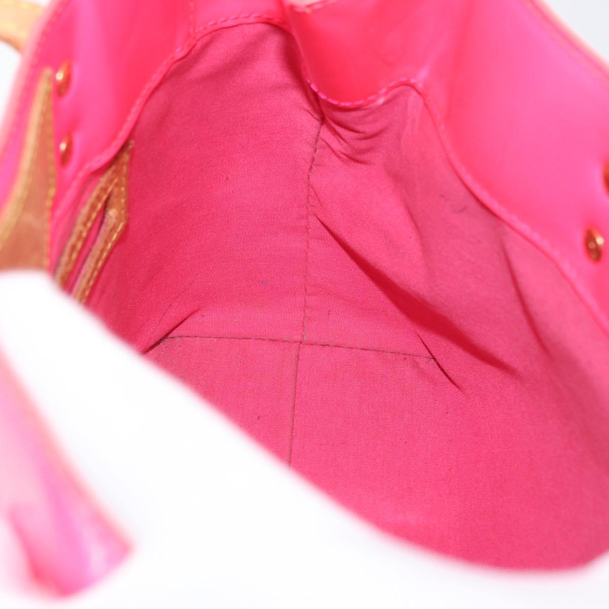 LOUIS VUITTON Monogram Vernis Fluo Reade PM Bag Pink Orange M91903 Auth mr2138
