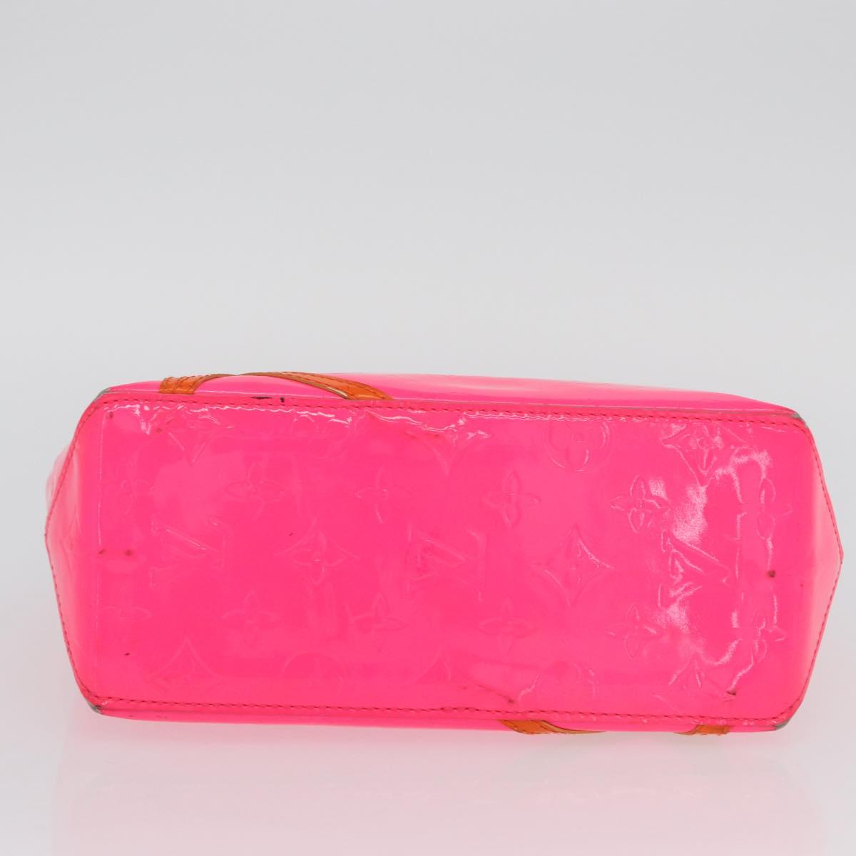 LOUIS VUITTON Monogram Vernis Fluo Reade PM Bag Pink Orange M91903 Auth mr2138