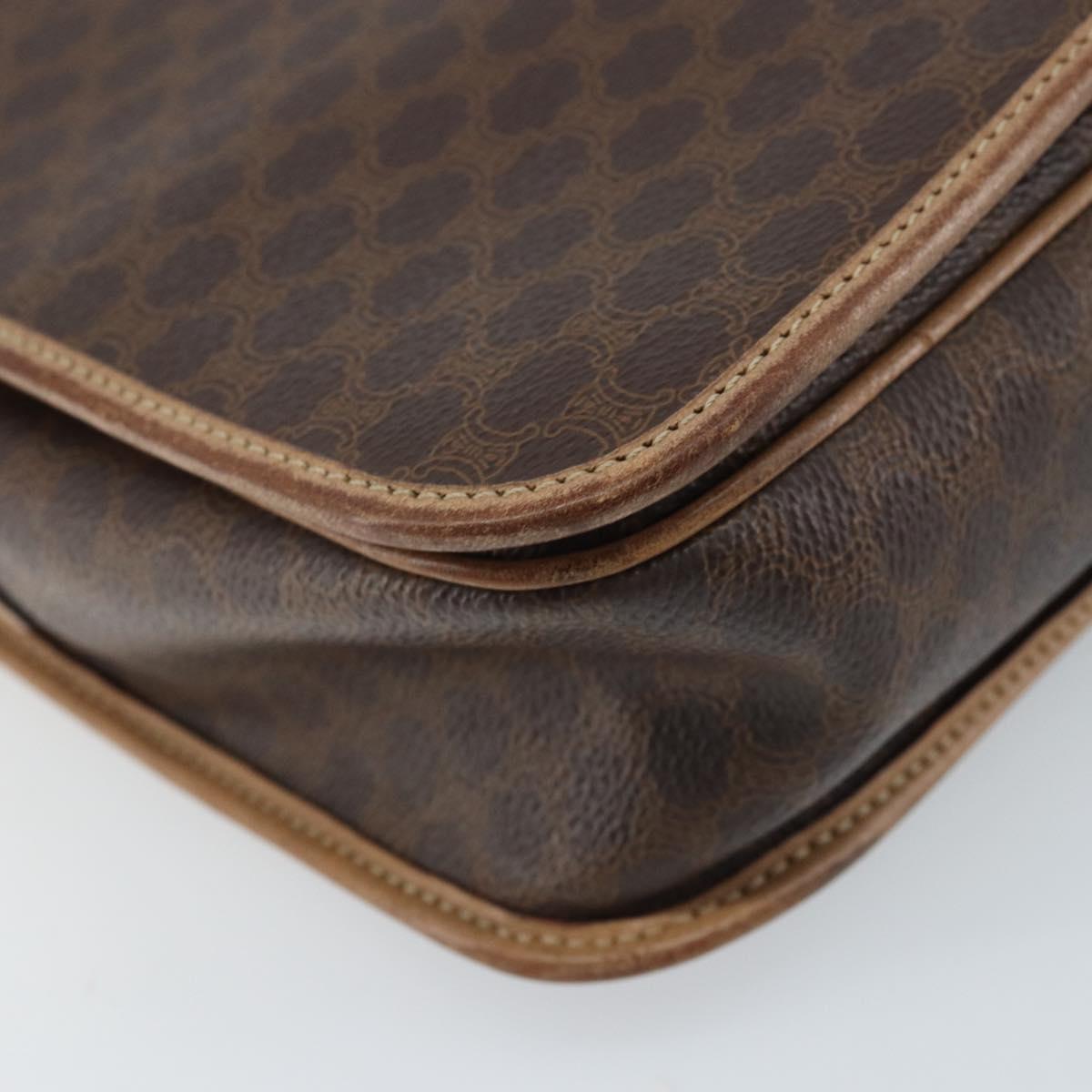 CELINE Macadam Canvas Shoulder Bag PVC Leather Auth mr2142