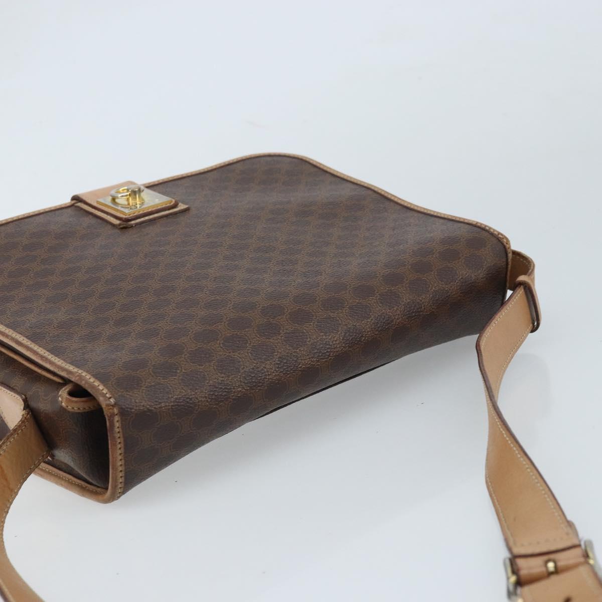 CELINE Macadam Canvas Shoulder Bag PVC Leather Auth mr2142