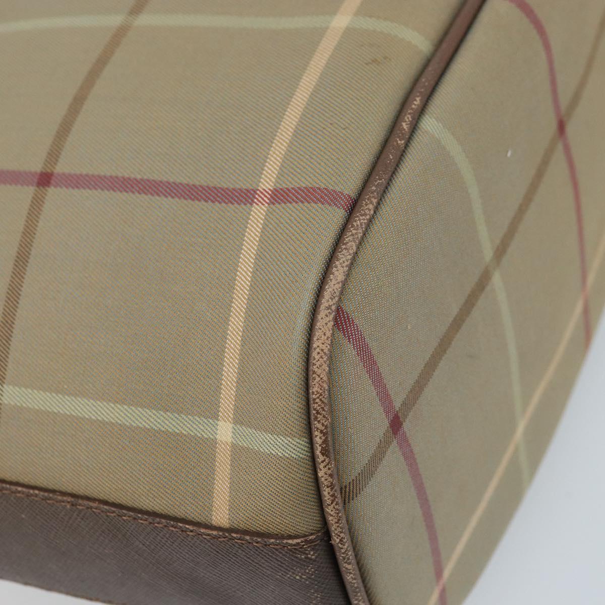 Burberrys Nova Check Shoulder Bag Beige Gold Auth mr2149