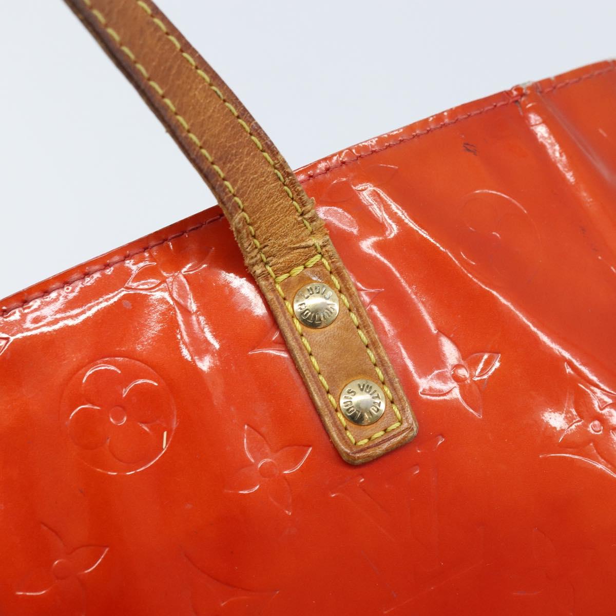 LOUIS VUITTON Monogram Vernis Reade PM Hand Bag Red Rouge M91088 LV Auth mr2154