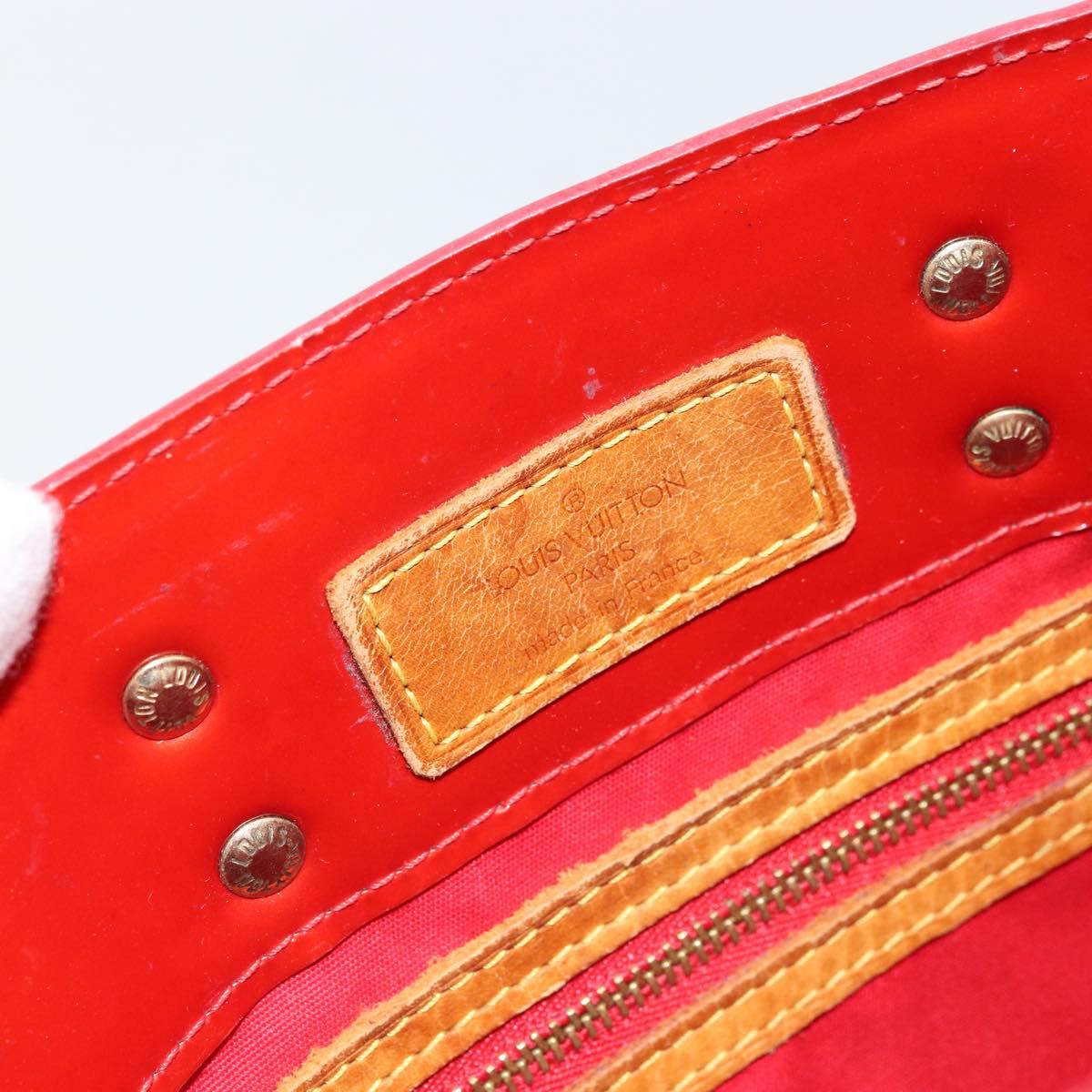 LOUIS VUITTON Monogram Vernis Reade PM Hand Bag Red Rouge M91088 LV Auth mr2154