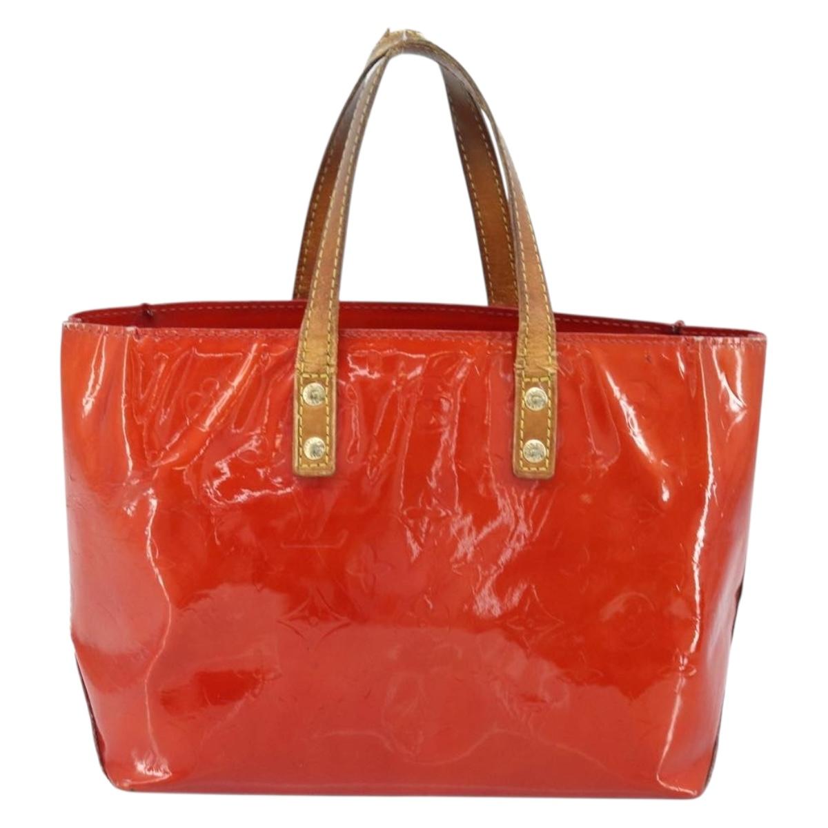 LOUIS VUITTON Monogram Vernis Reade PM Hand Bag Red Rouge M91088 LV Auth mr2154