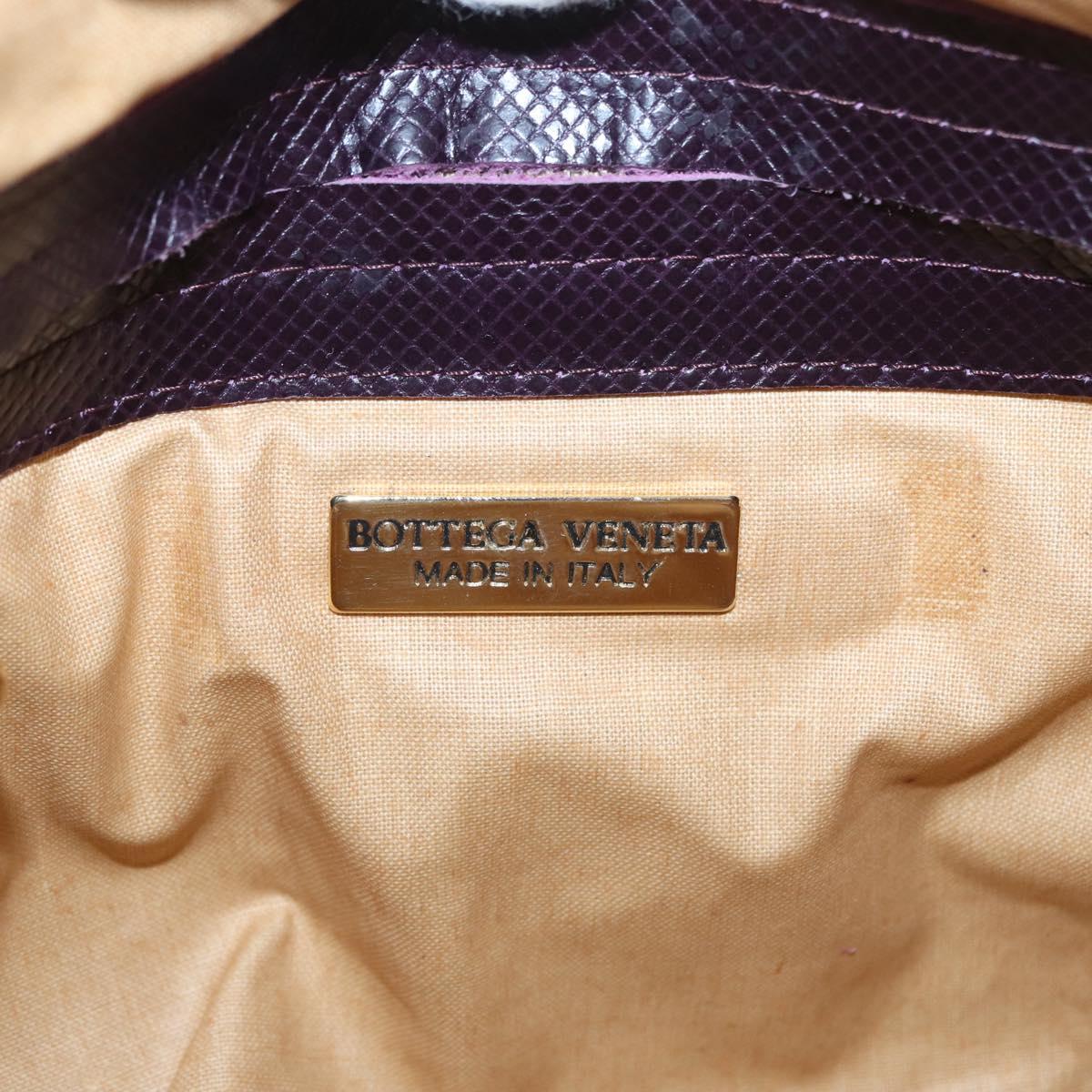 BOTTEGA VENETA Shoulder Bag Leather Suede Zipangu Gold Gold Auth mr2157