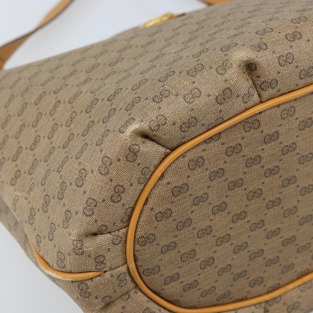 GUCCI Micro GG Supreme Shoulder Bag PVC Beige Gold 001 110 0077 Auth mr2161
