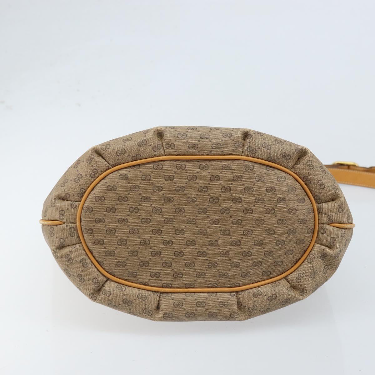 GUCCI Micro GG Supreme Shoulder Bag PVC Beige Gold 001 110 0077 Auth mr2161