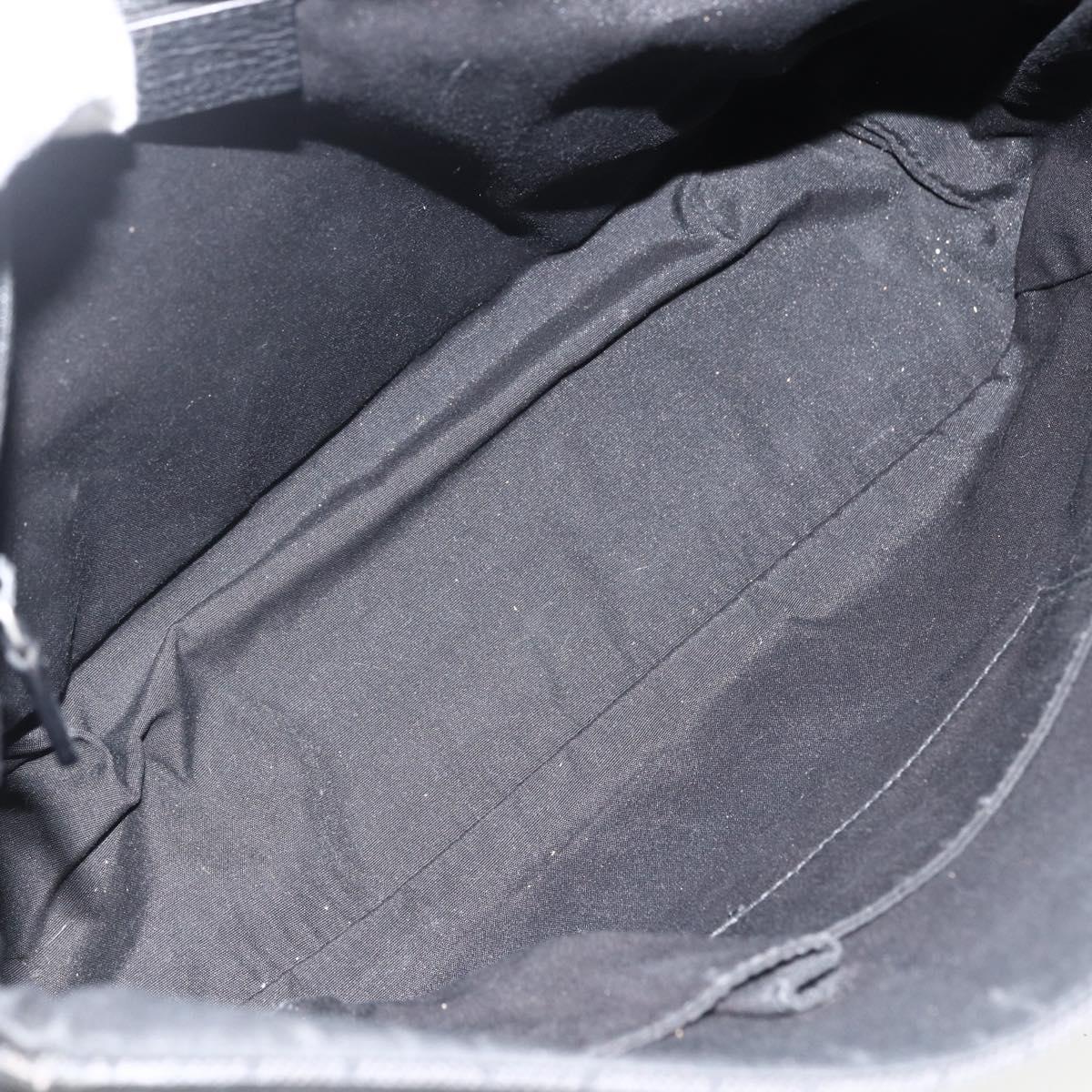 GUCCI GG Canvas Shoulder Bag Black Silver 272351 Auth mr2167