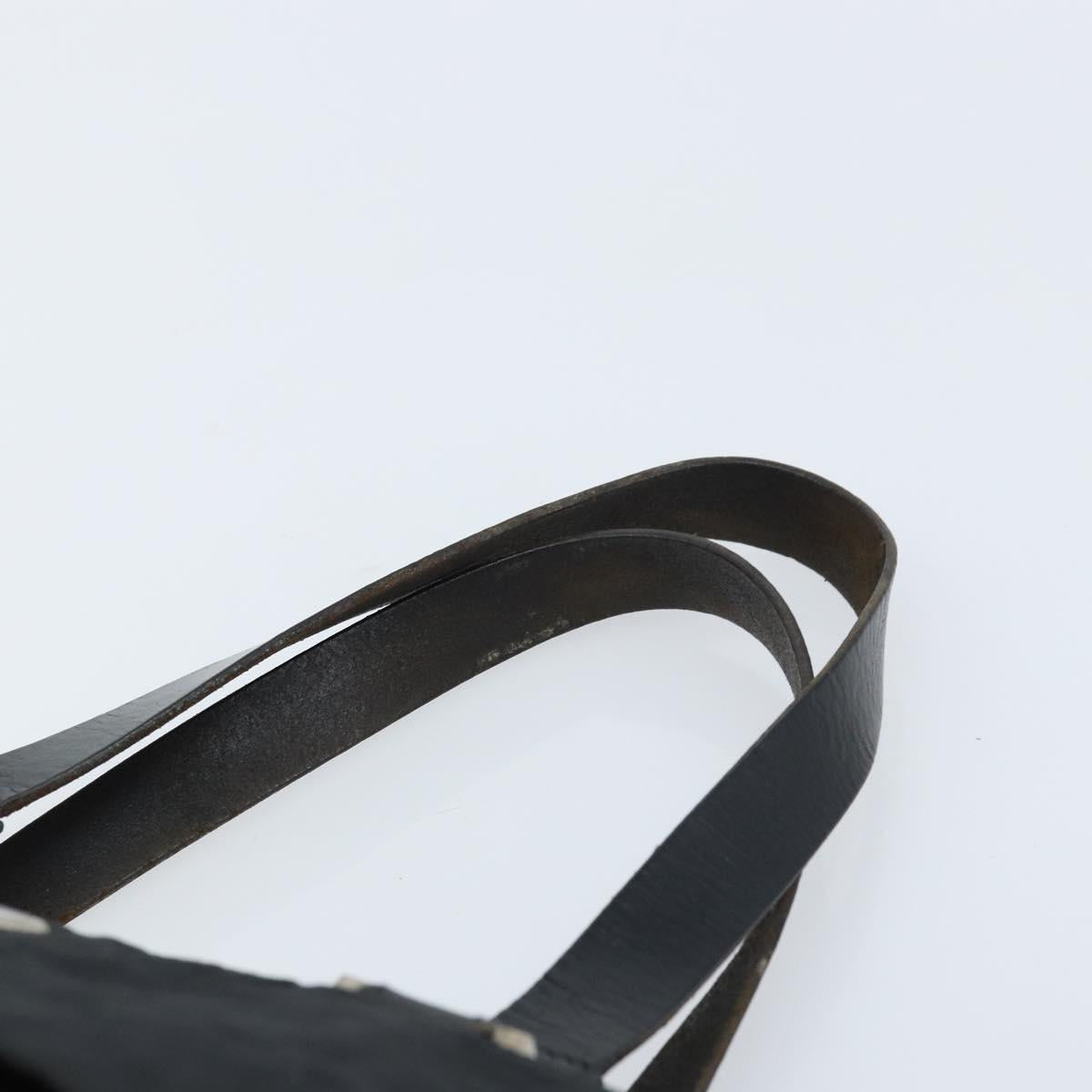 FENDI Zucca Canvas Tote Bag Black Silver Auth mr2177