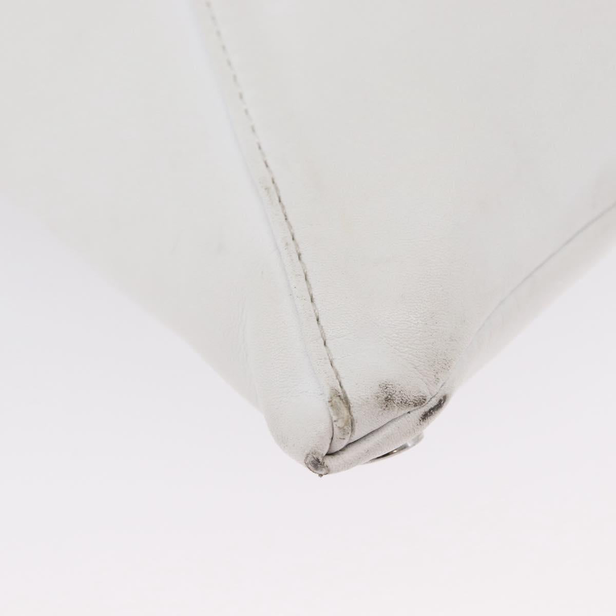 Maison Margiela Hand Bag Leather White Auth mr2179
