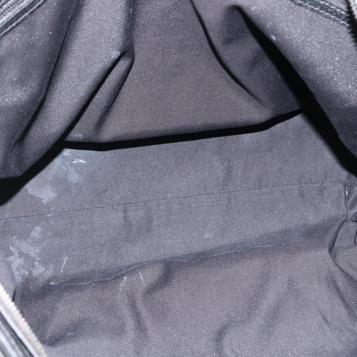 GUCCI GG Canvas Web Sherry Line Tote Bag Black Silver 132898 Auth mr2181