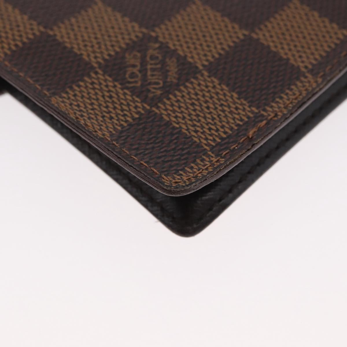 LOUIS VUITTON Damier Ebene Agenda PM Day Planner Cover R20700 LV Auth mr2184