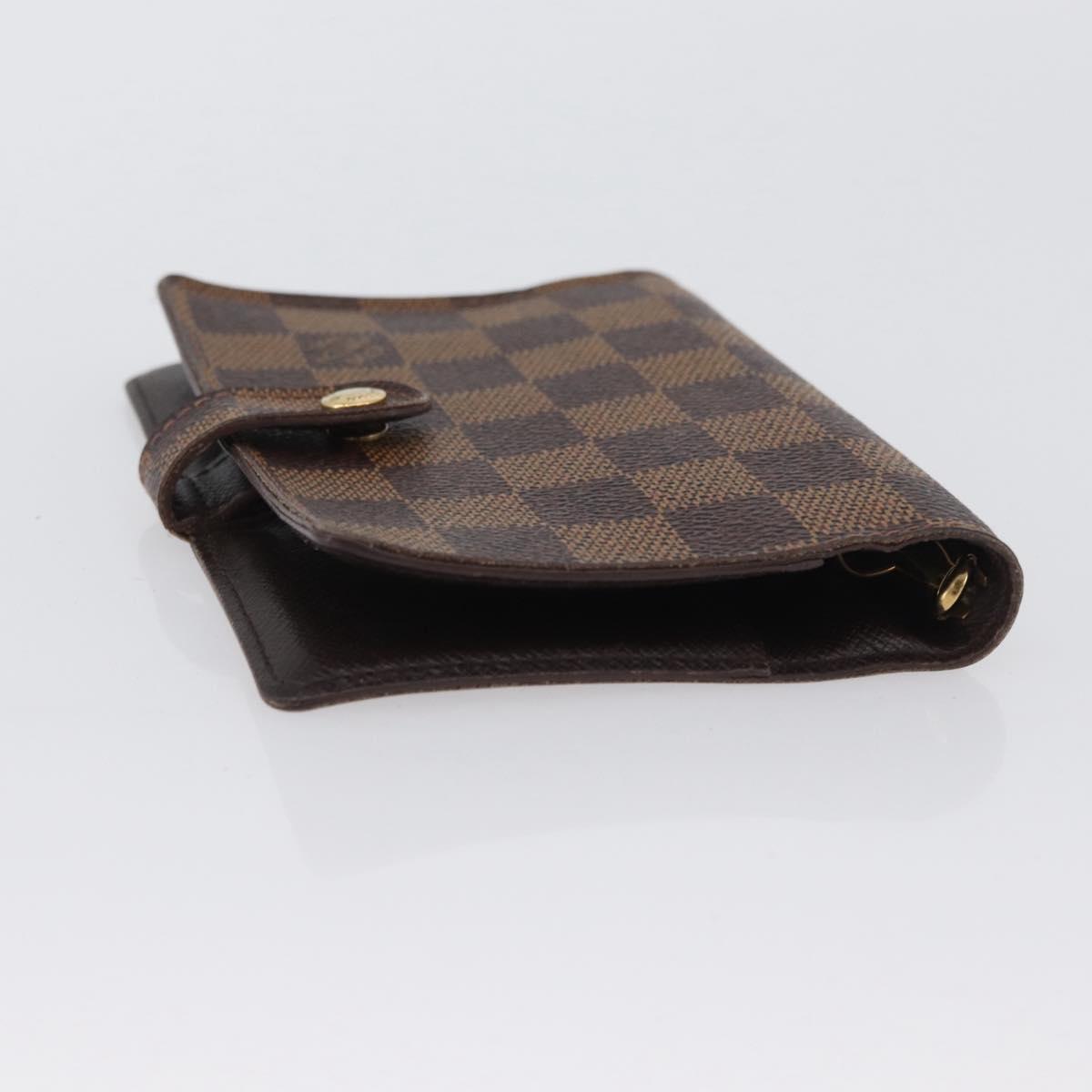 LOUIS VUITTON Damier Ebene Agenda PM Day Planner Cover R20700 LV Auth mr2184