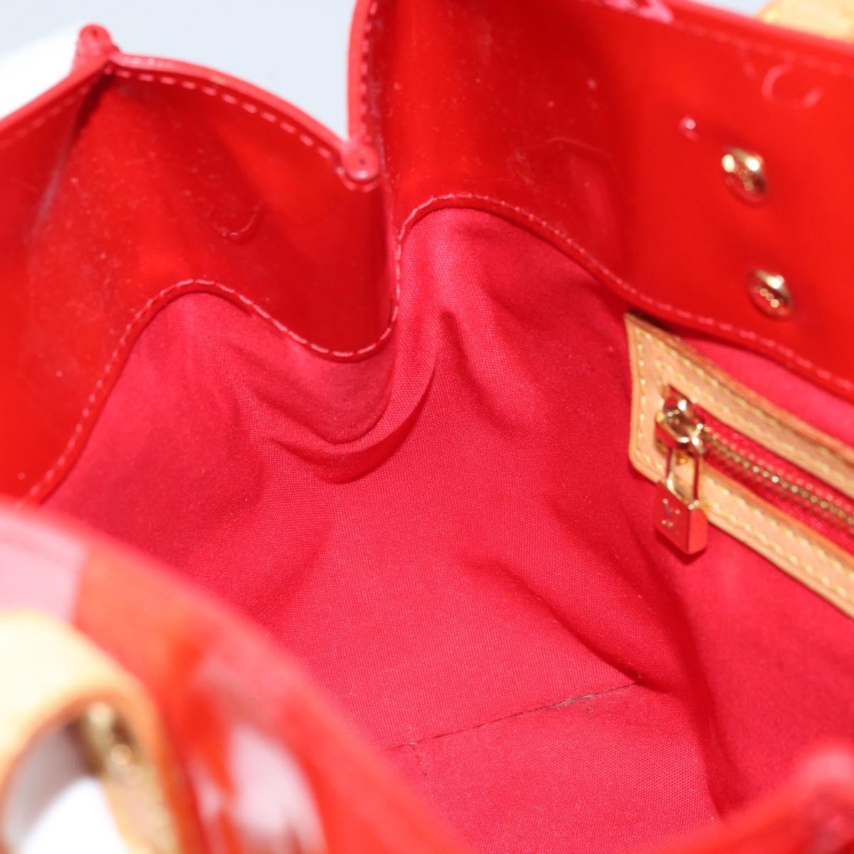 LOUIS VUITTON Monogram Vernis Reade PM Hand Bag Red Rouge M91088 LV Auth mr2188