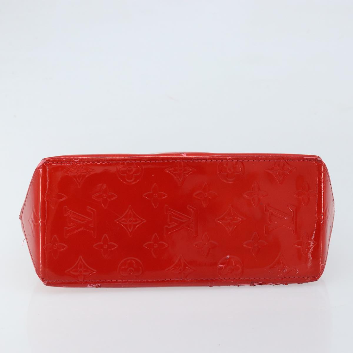 LOUIS VUITTON Monogram Vernis Reade PM Hand Bag Red Rouge M91088 LV Auth mr2188