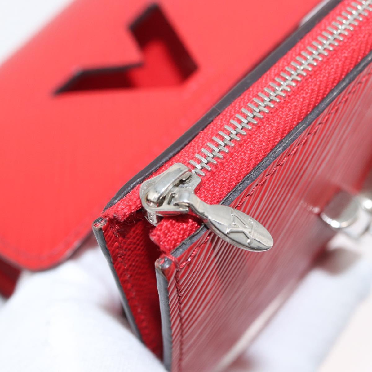 LOUIS VUITTON Epi Portefeuille Twist Wallet Red M64413 LV Auth mr2190
