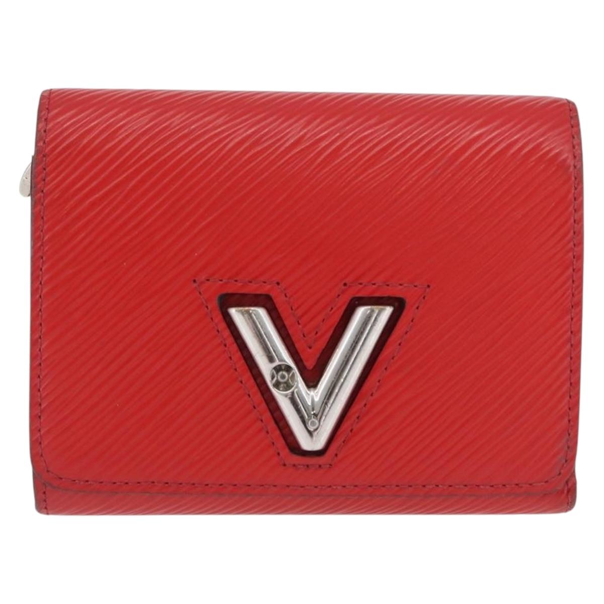 LOUIS VUITTON Epi Portefeuille Twist Wallet Red M64413 LV Auth mr2190