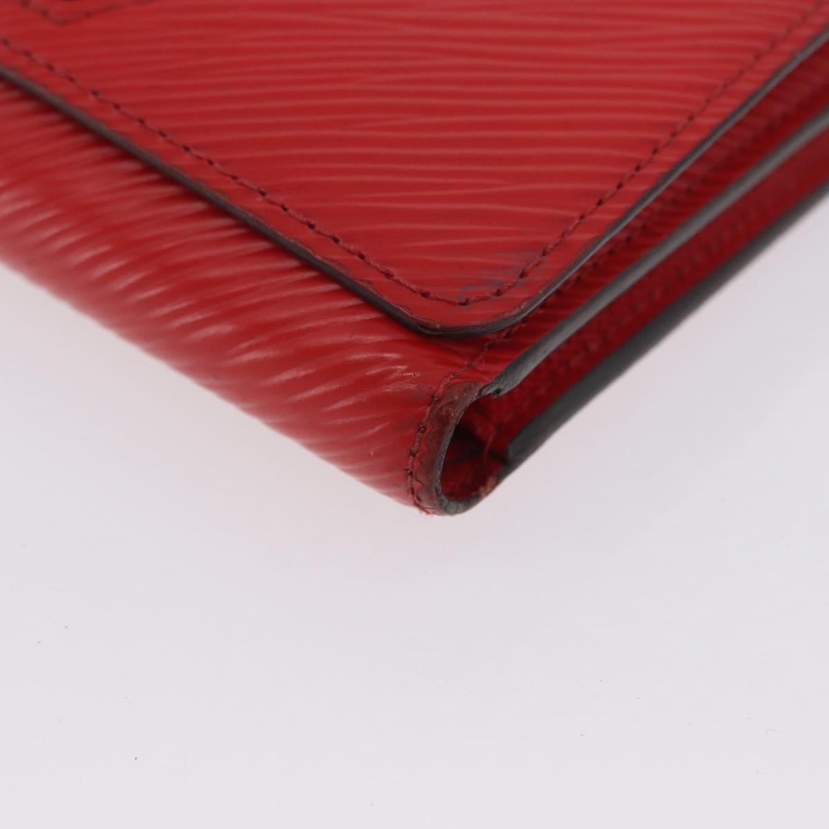 LOUIS VUITTON Epi Portefeuille Twist Wallet Red M64413 LV Auth mr2190