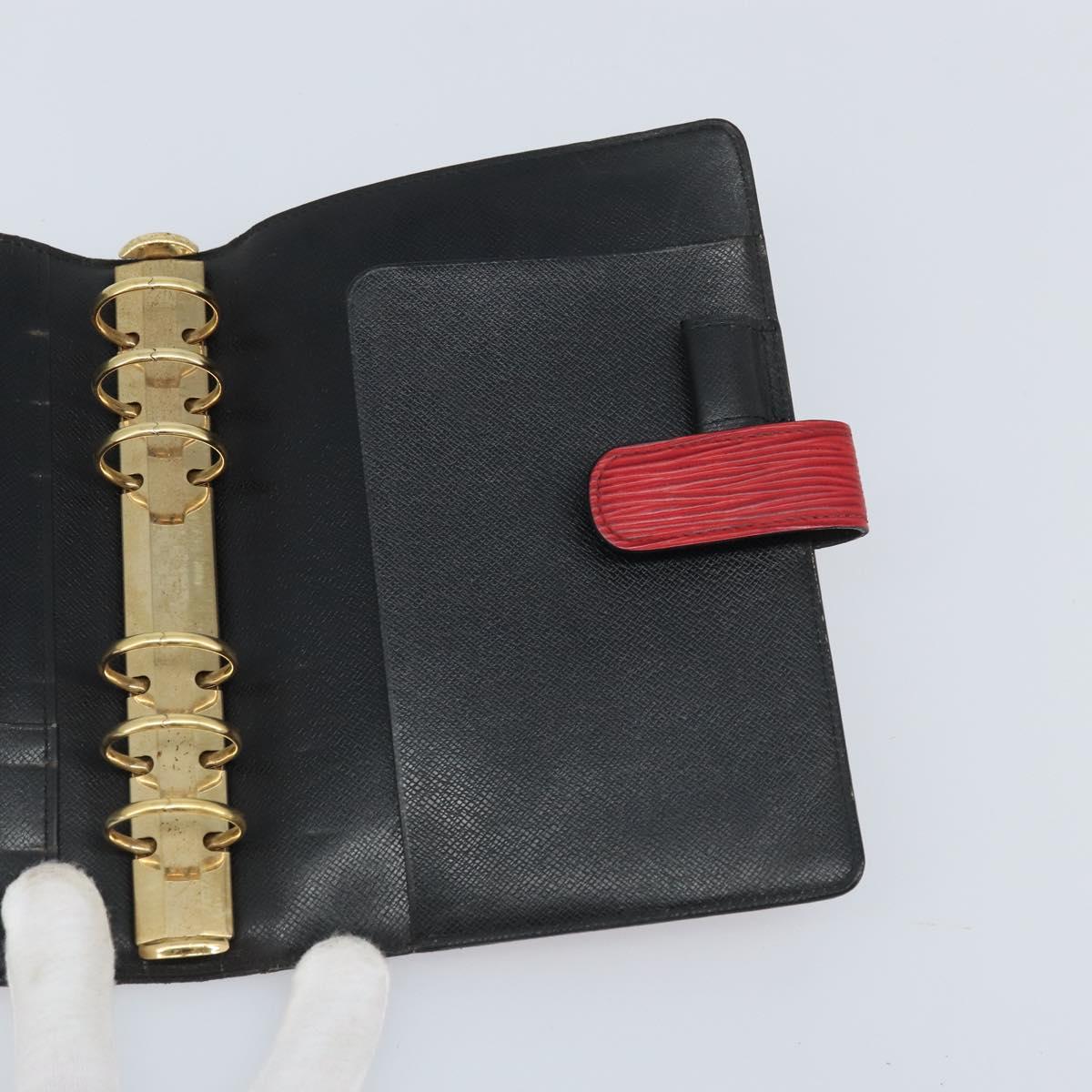 LOUIS VUITTON Epi Agenda MM Day Planner Cover Red R20047 LV Auth mr2194