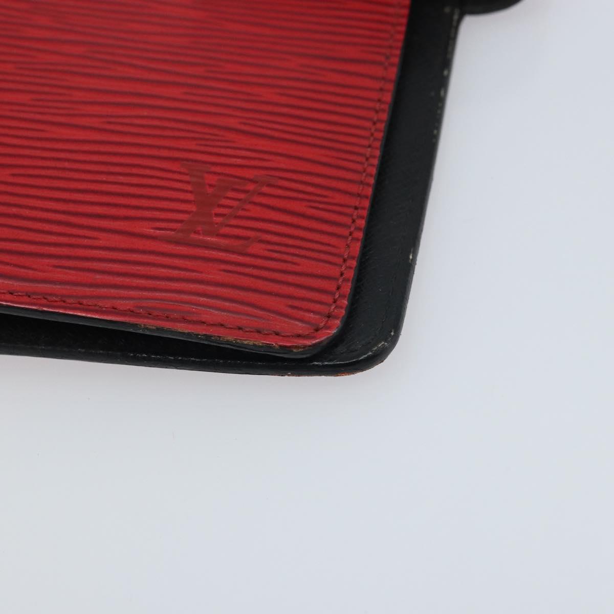 LOUIS VUITTON Epi Agenda MM Day Planner Cover Red R20047 LV Auth mr2194