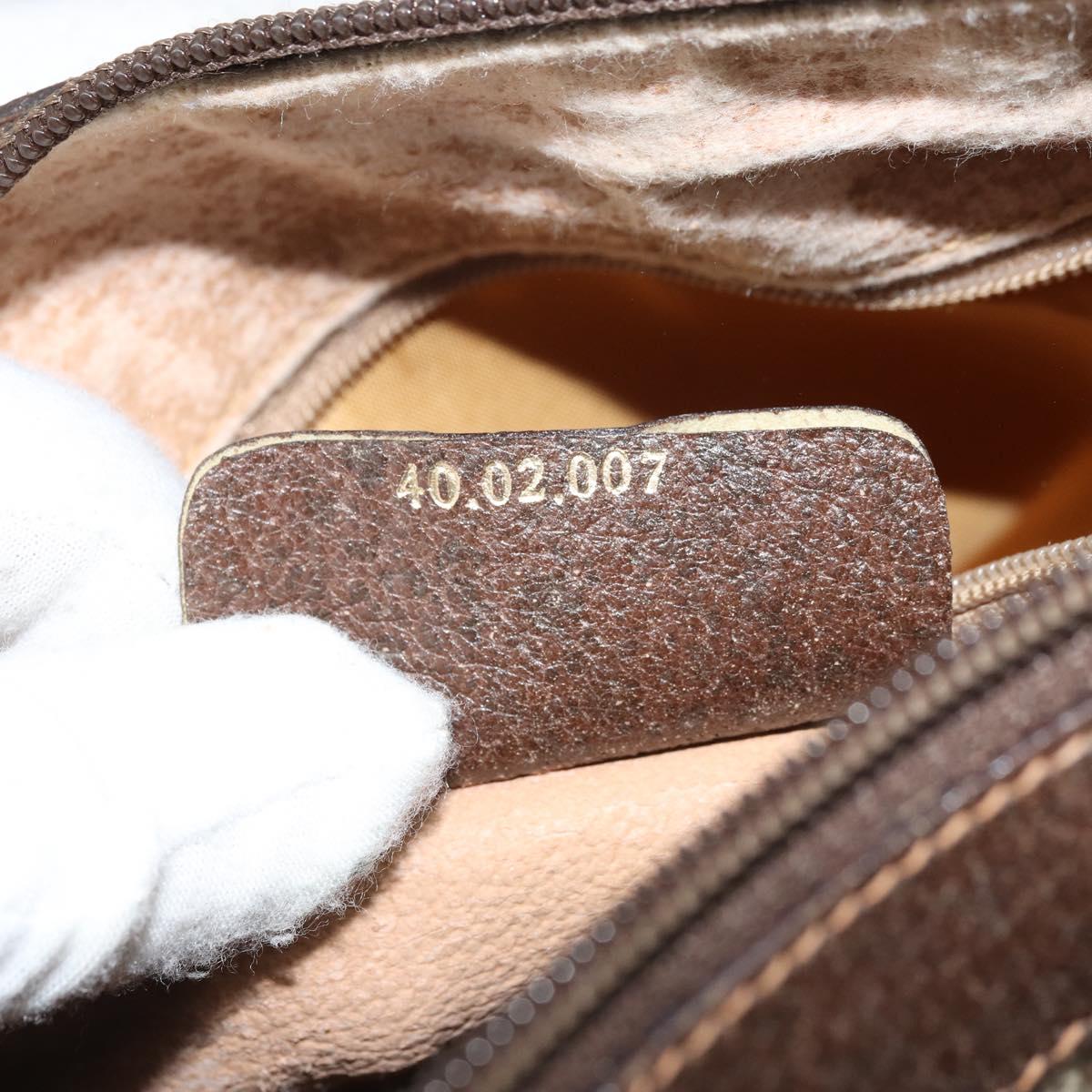 GUCCI GG Supreme Web Sherry Line Boston Bag PVC Beige Gold 40 02 007 Auth mr2206