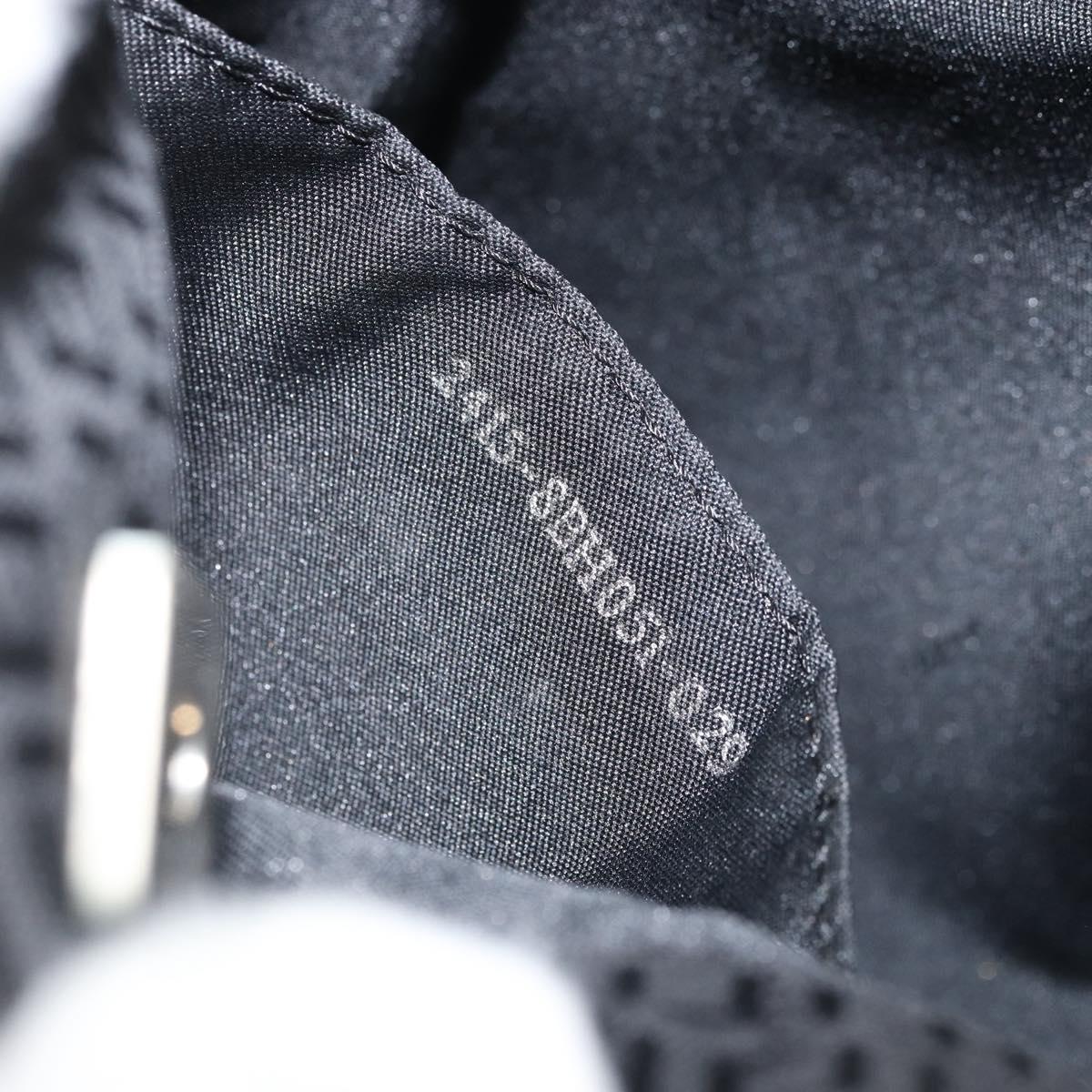 FENDI Zucchino Canvas Tote Bag Black Silver Auth mr2209