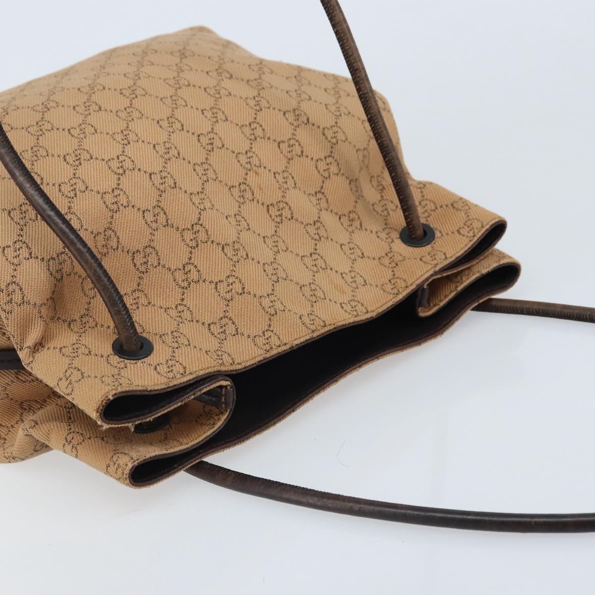 GUCCI GG Canvas Shoulder Bag Brown 101341 Auth mr2214
