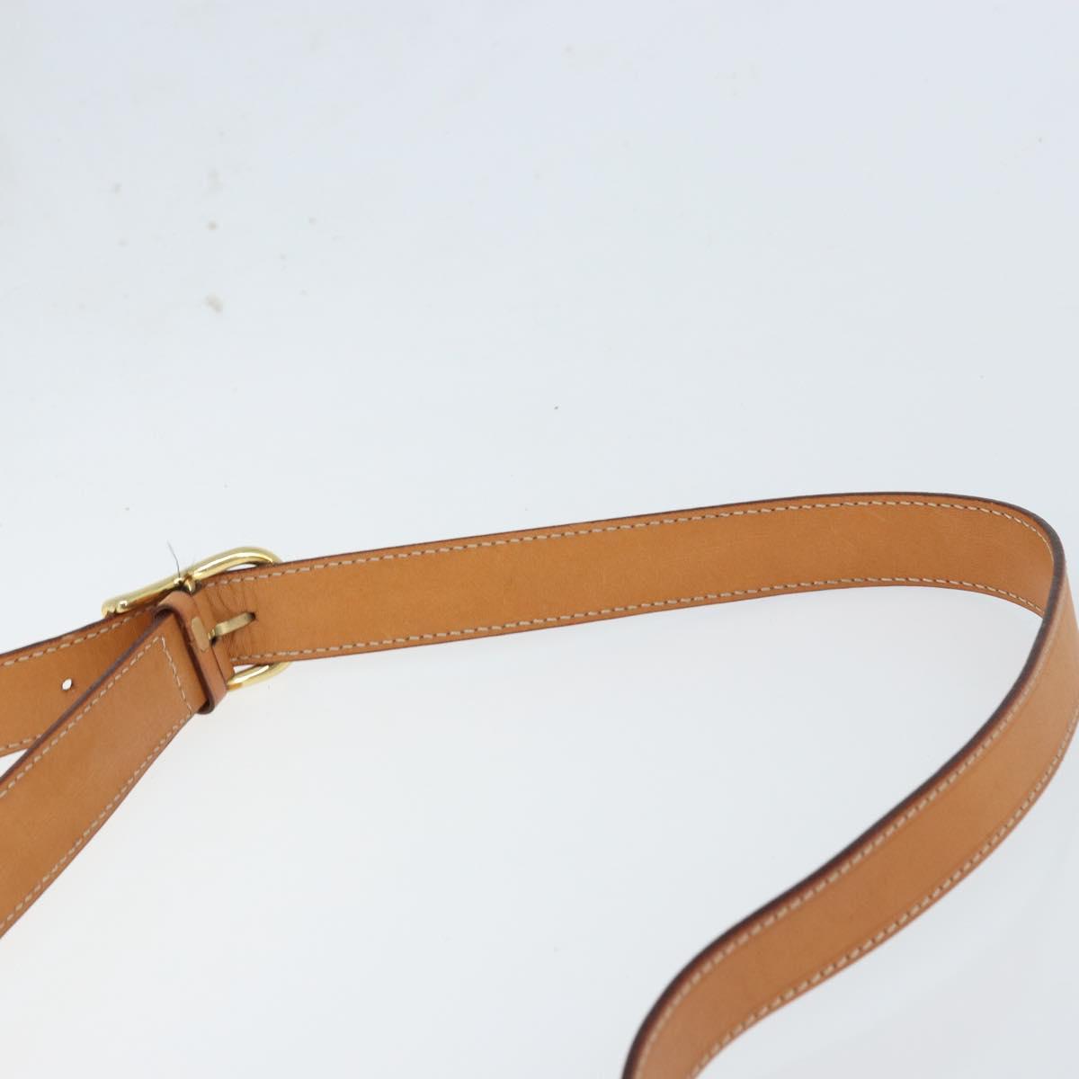 CELINE Macadam Canvas Shoulder Bag PVC Leather Brown Gold Auth mr2269A