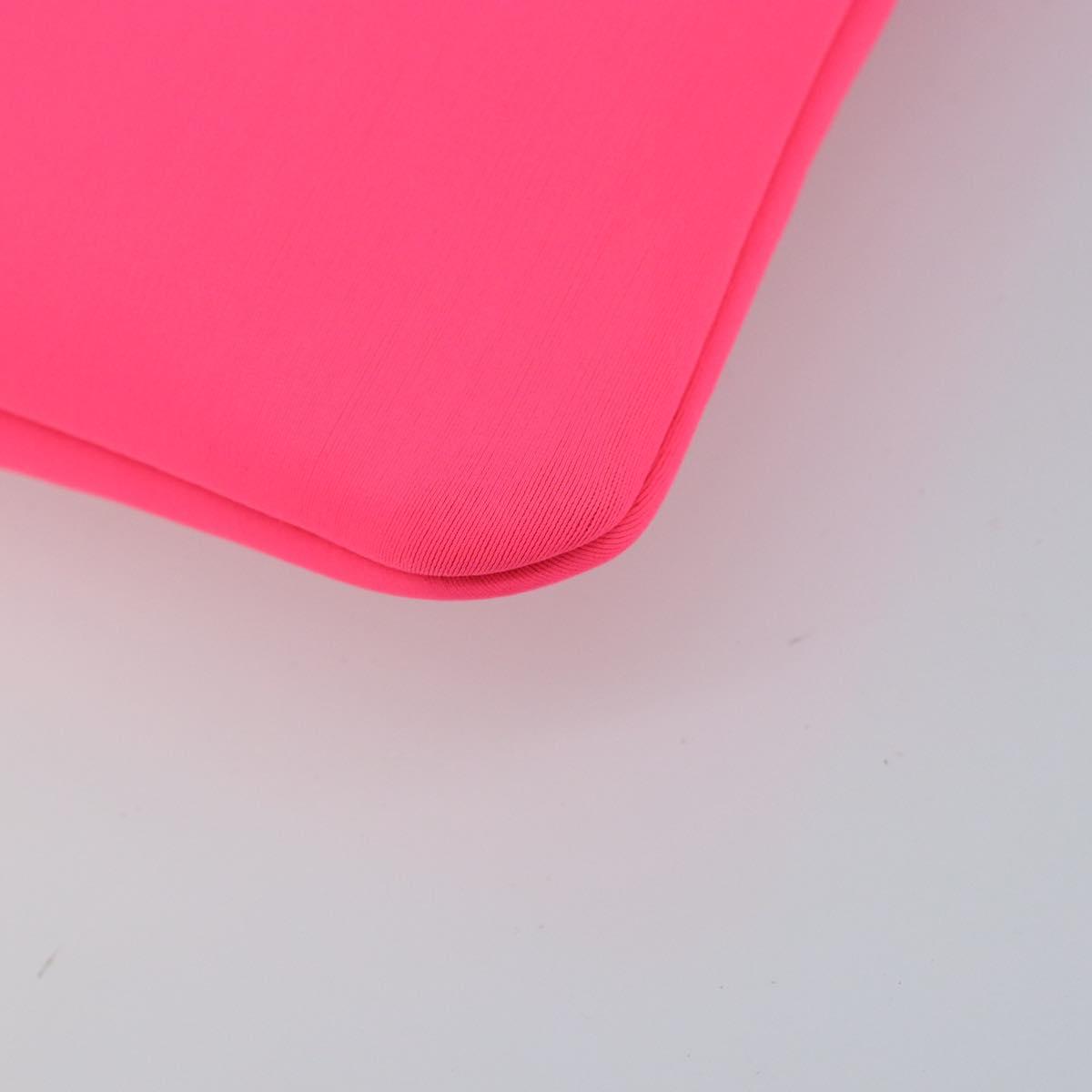 HERMES Neovan GM Clutch Bag Nylon Pink Auth mr2271A