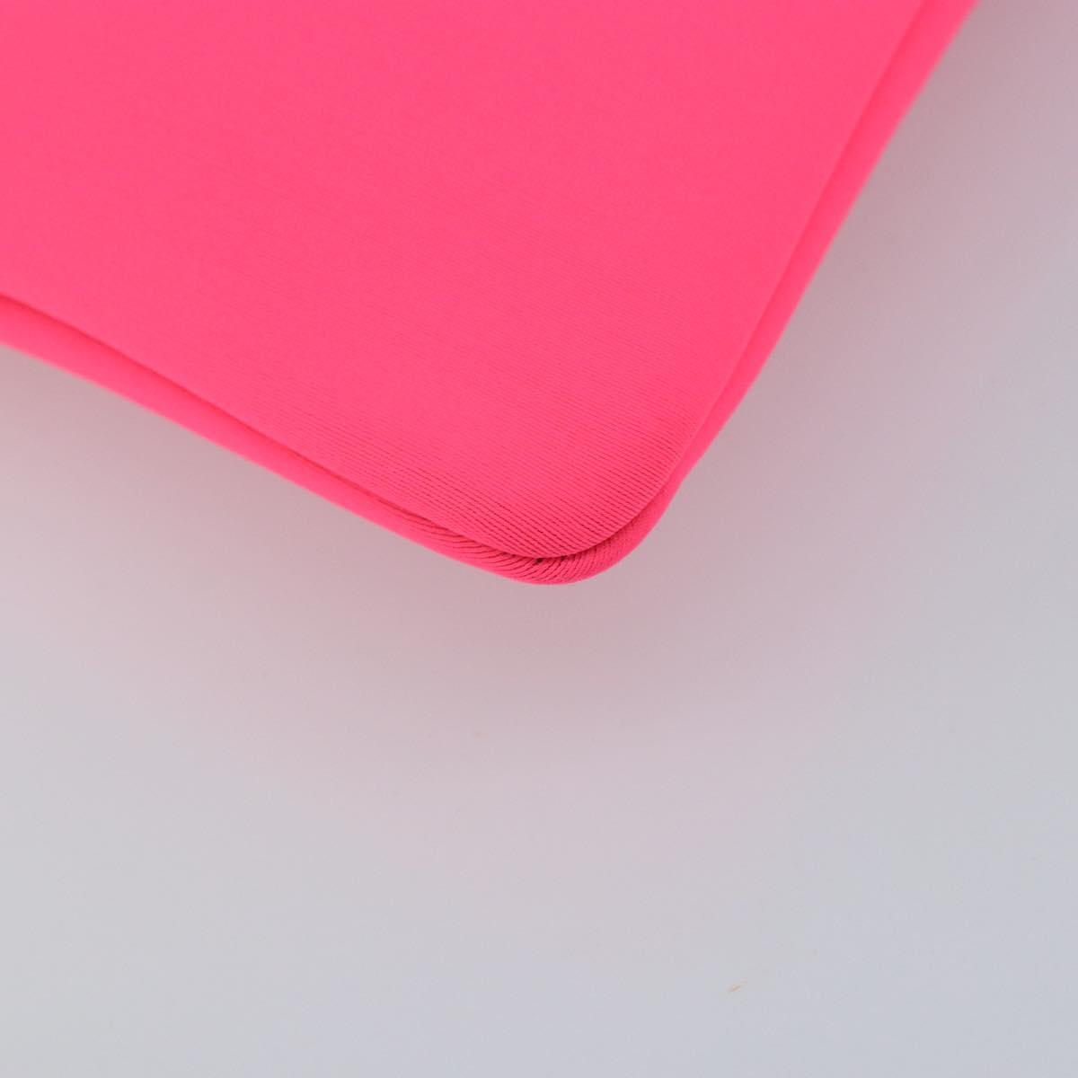 HERMES Neovan GM Clutch Bag Nylon Pink Auth mr2271A