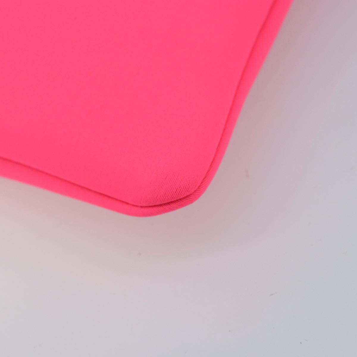 HERMES Neovan GM Clutch Bag Nylon Pink Auth mr2271A