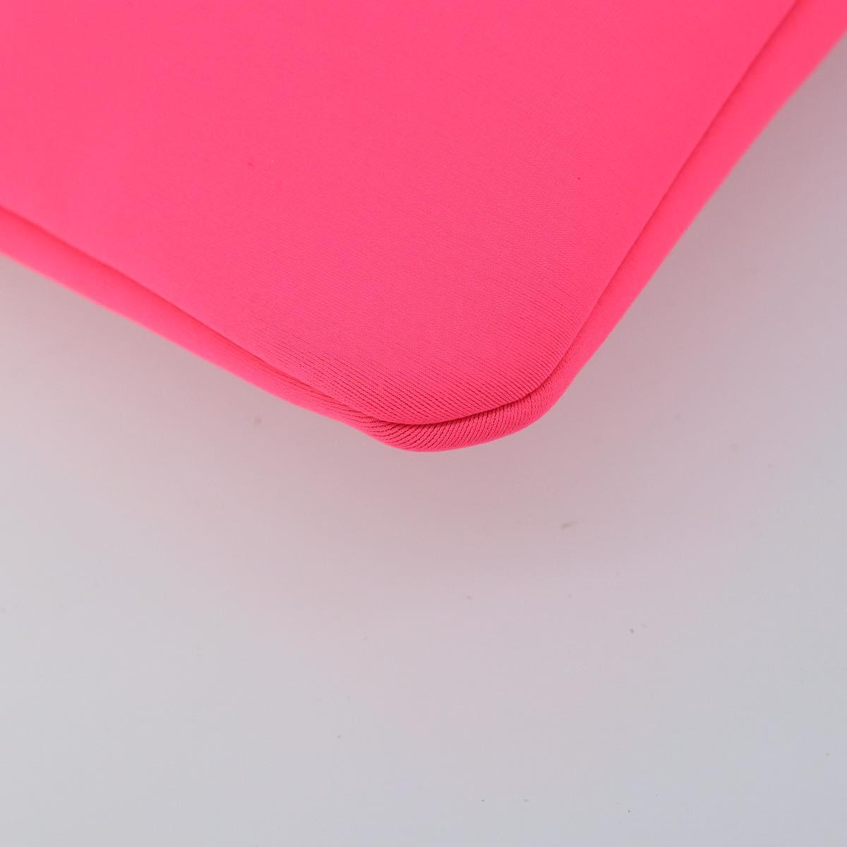 HERMES Neovan GM Clutch Bag Nylon Pink Auth mr2271A